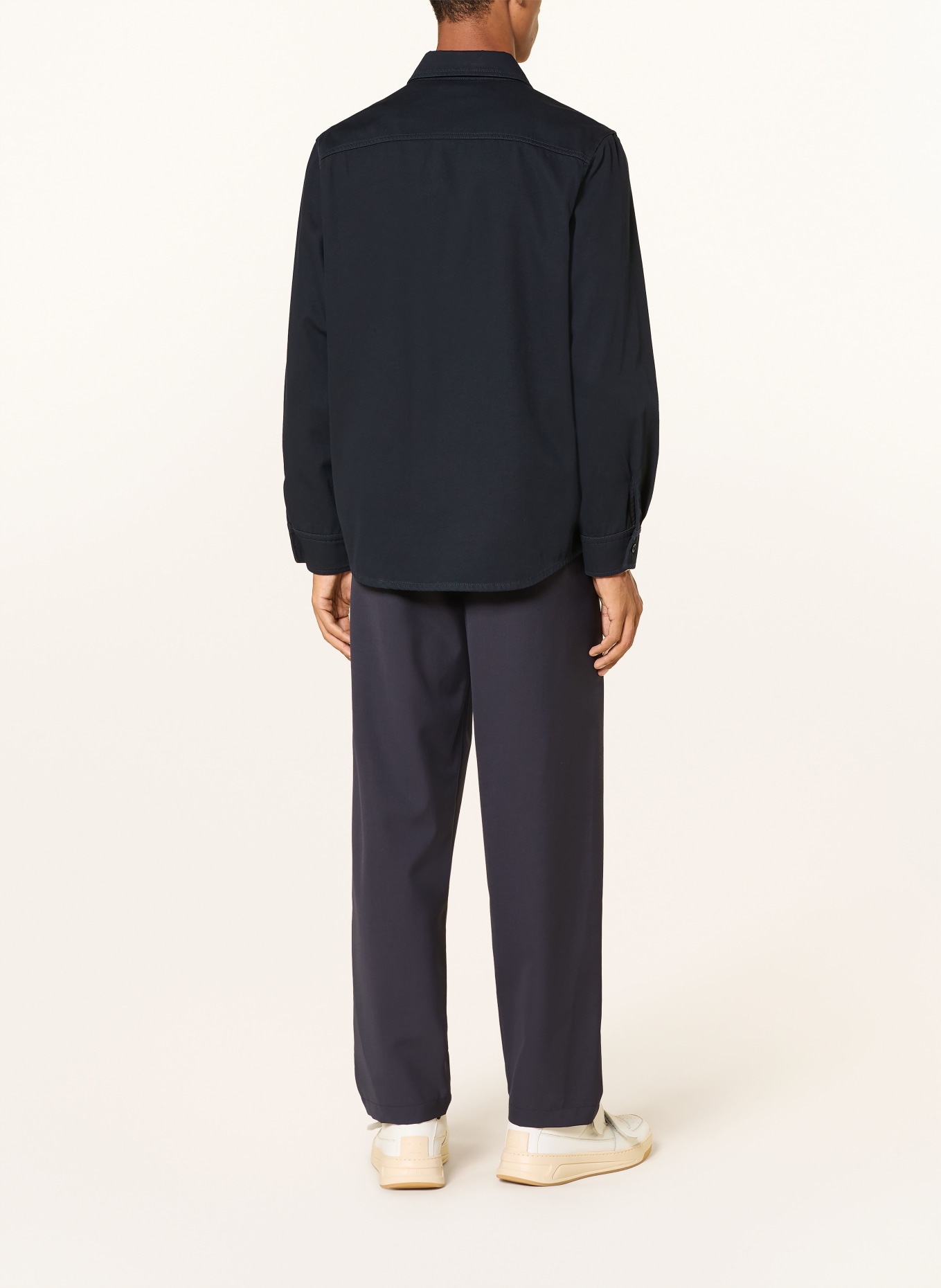 A.P.C. Pantaloni RENATO Wide Fit: ALBASTRU ÎNCHIS