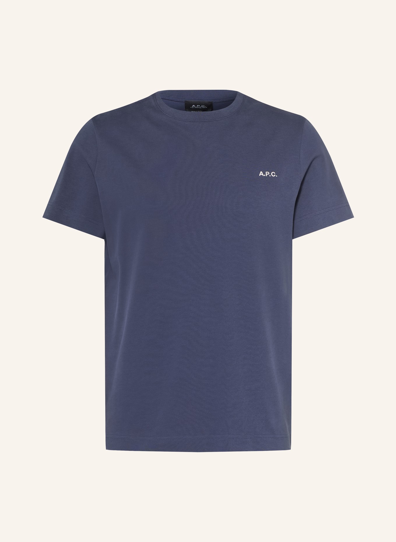 A.P.C. T-shirt OLIVER: DONKERBLAUW
