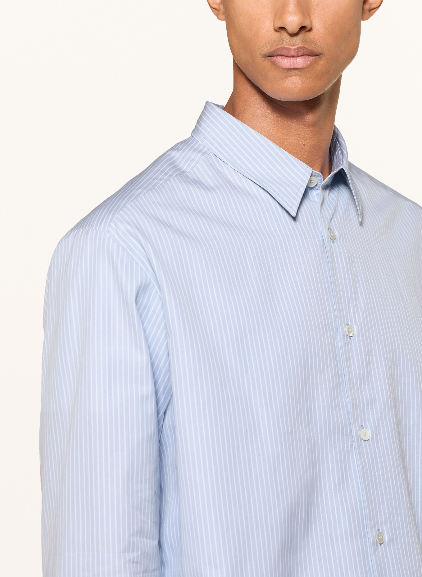 A.P.C. Skjorte MALO Comfort Fit: BLÅGRÅ / HVID