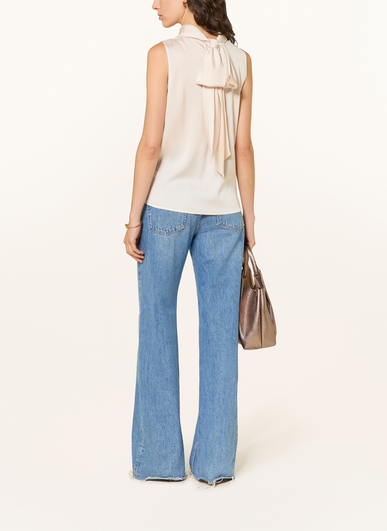 van Laack VL-CATALI Satin Slip Top: ECRU