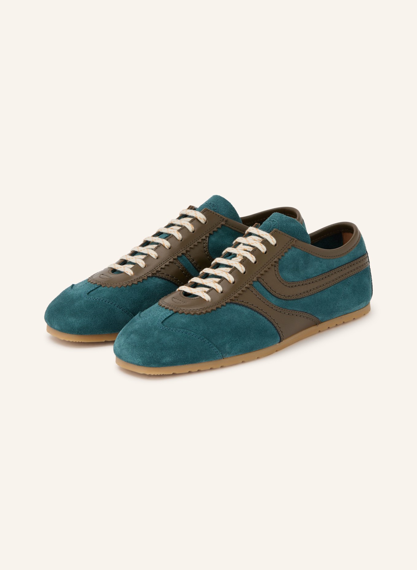 DRIES VAN NOTEN Sneaker: PETROL / GRAU