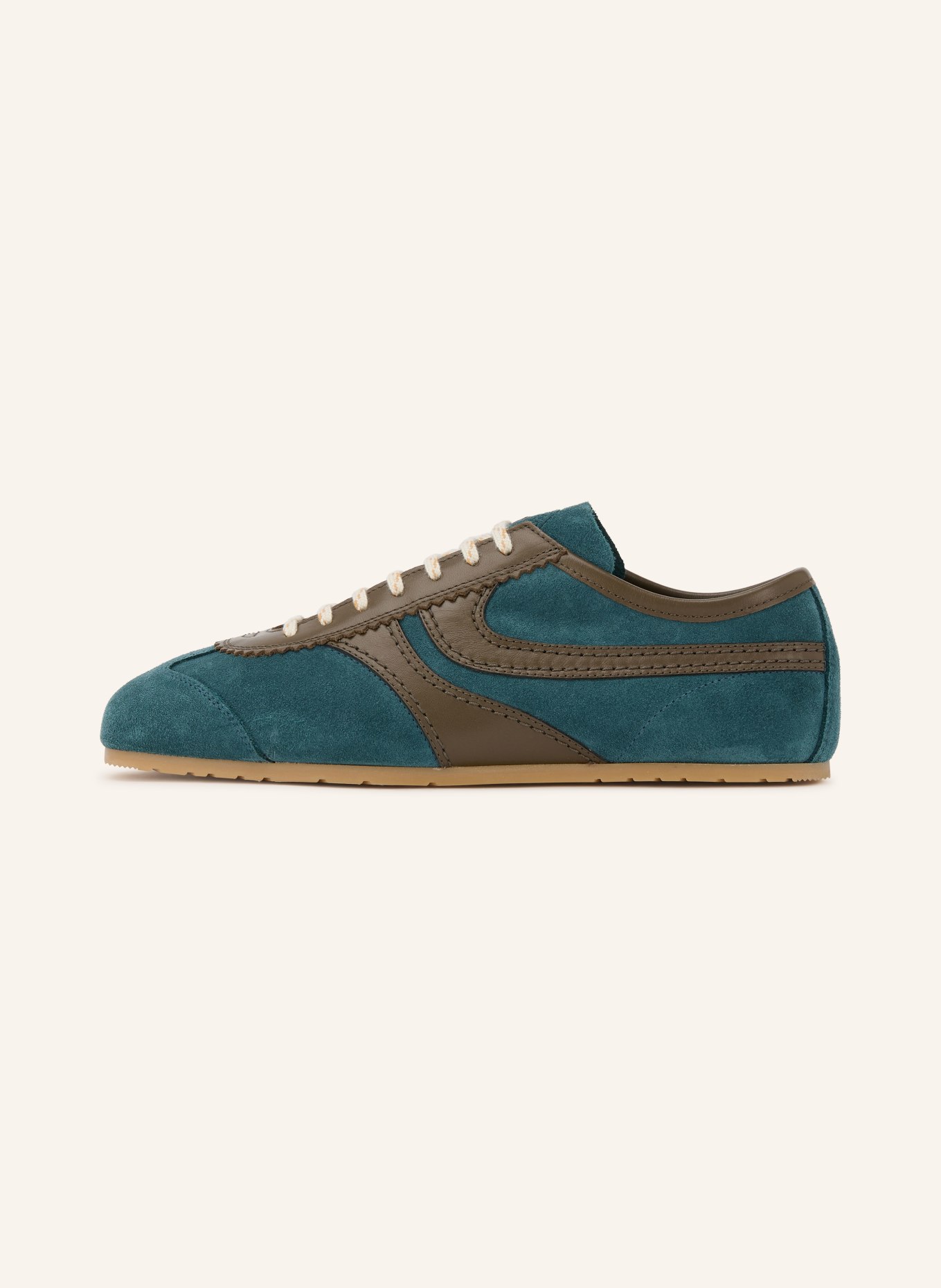 DRIES VAN NOTEN Sneaker: PETROL / GRAU