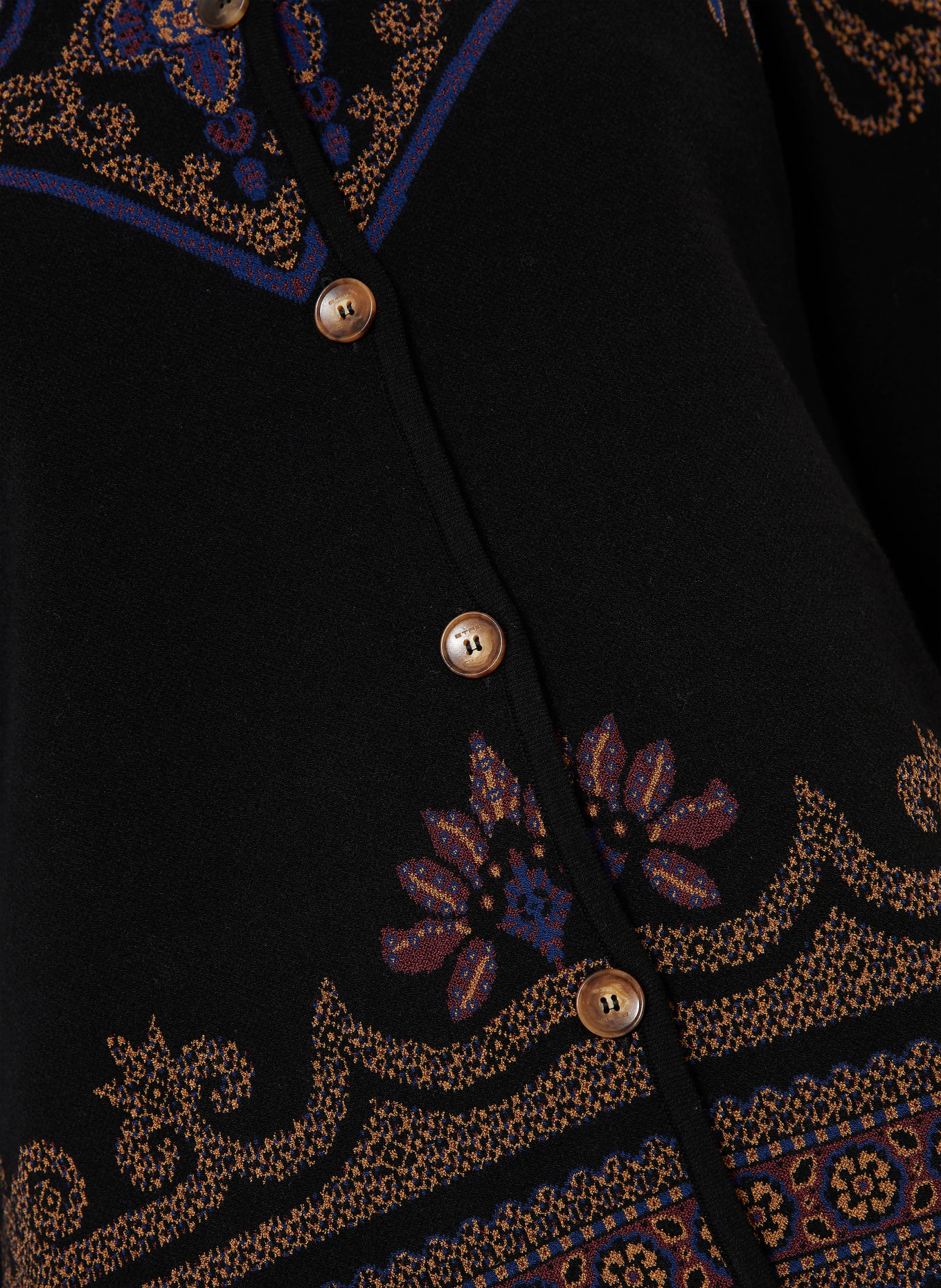 ETRO Strickjacke: SCHWARZ / BEIGE / LILA