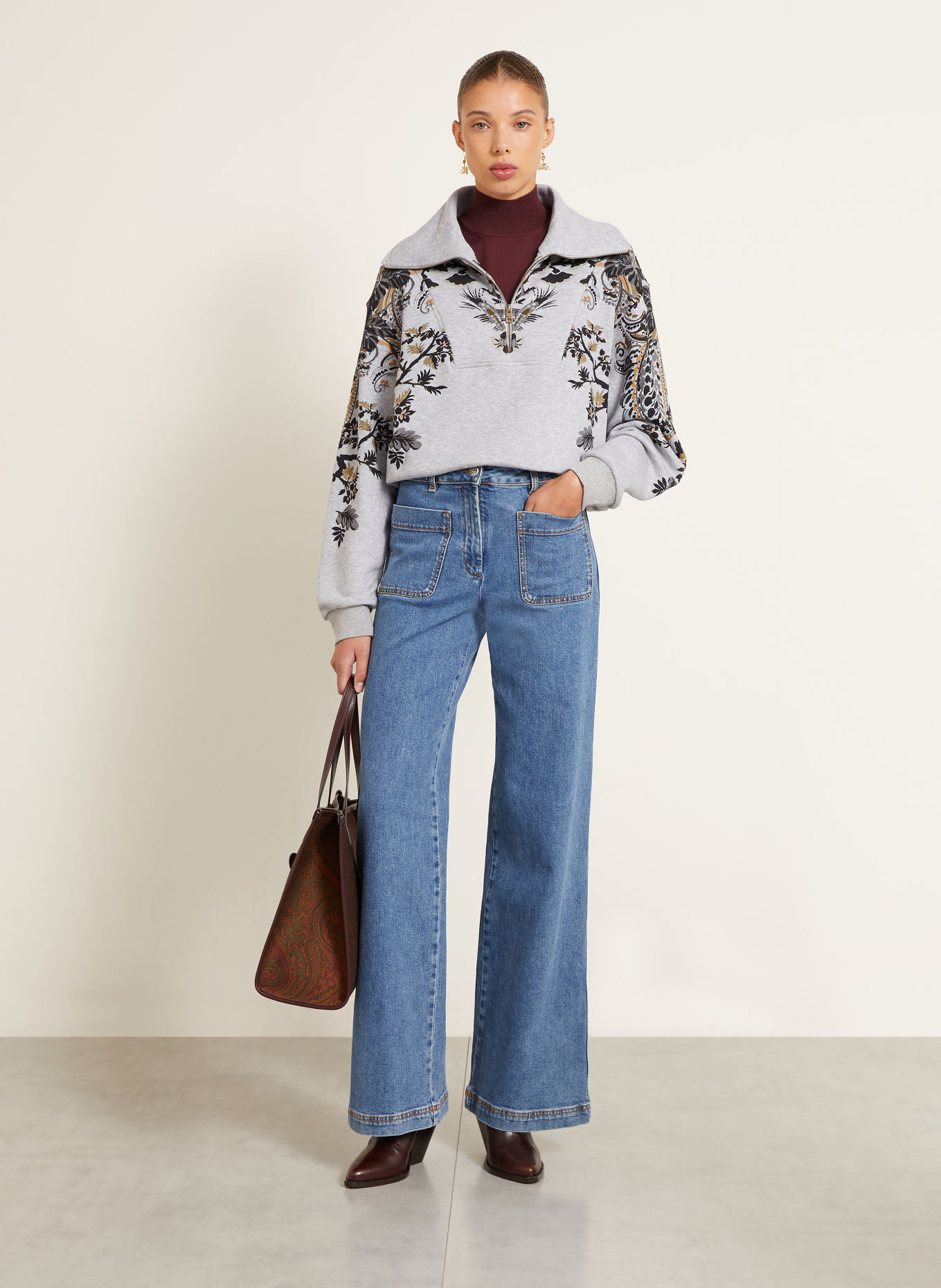 ETRO Sweat-Troyer: GRAU