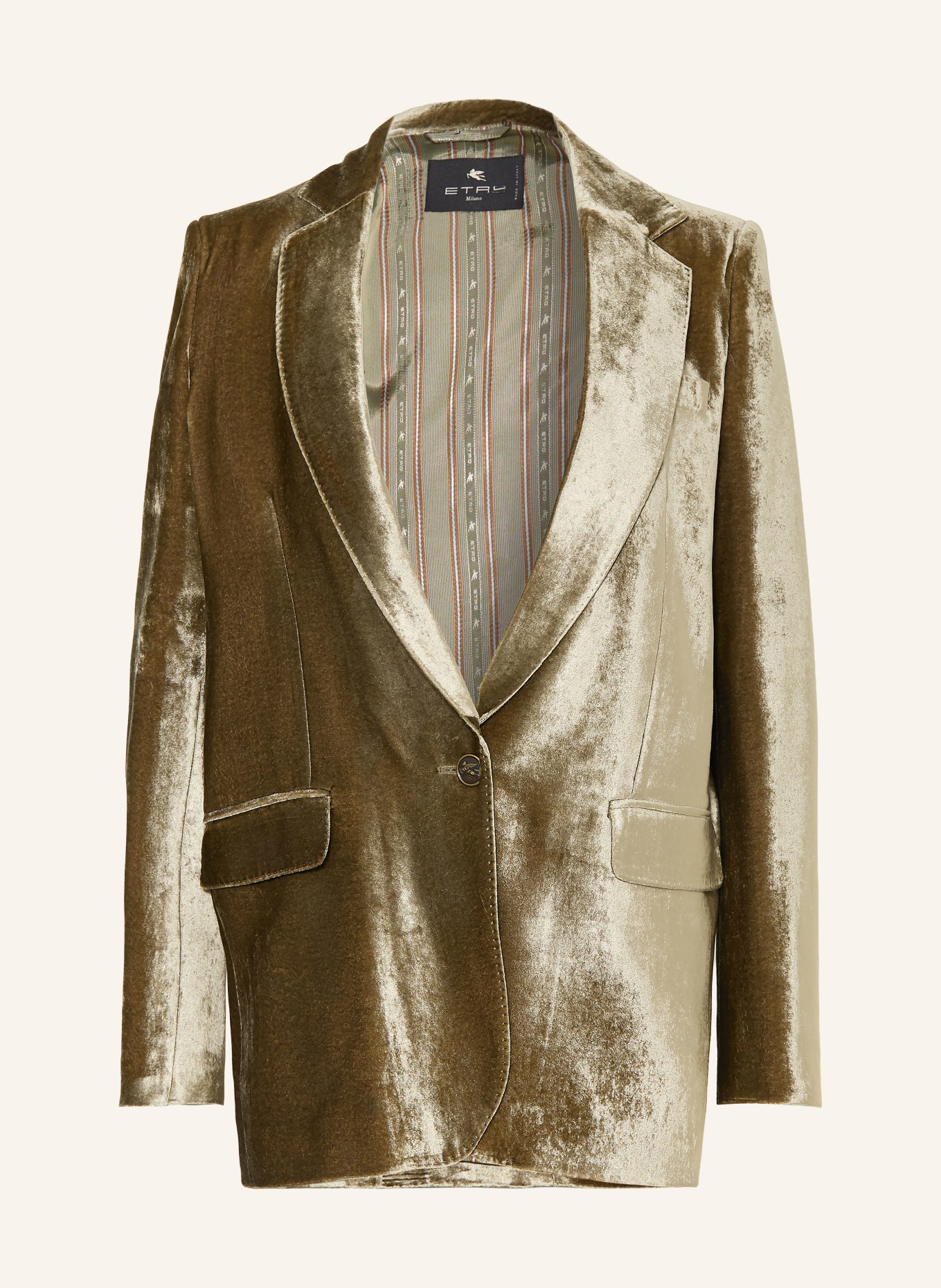 ETRO Samtblazer: OLIV