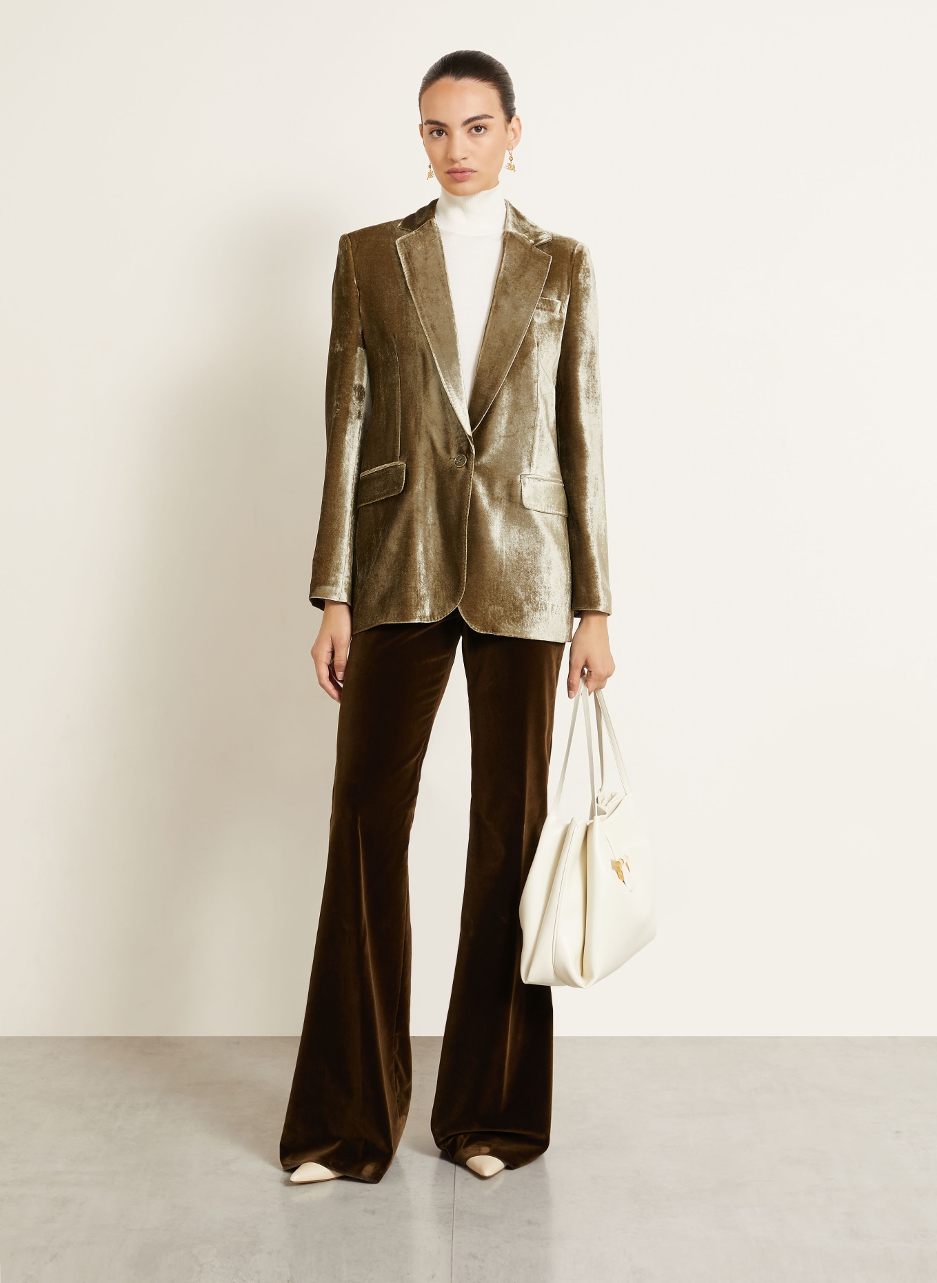ETRO Samtblazer: OLIV