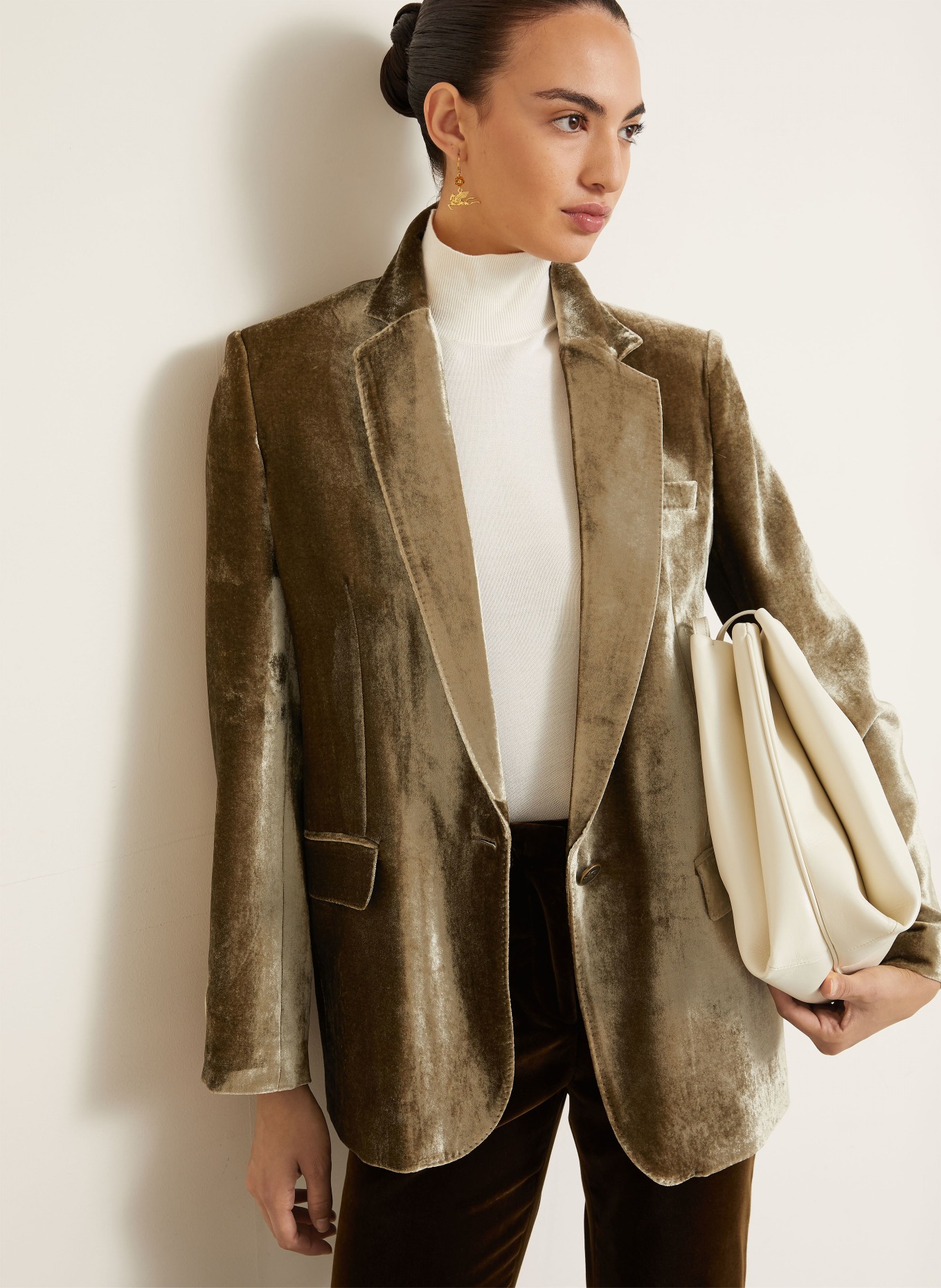 ETRO Samtblazer: OLIV