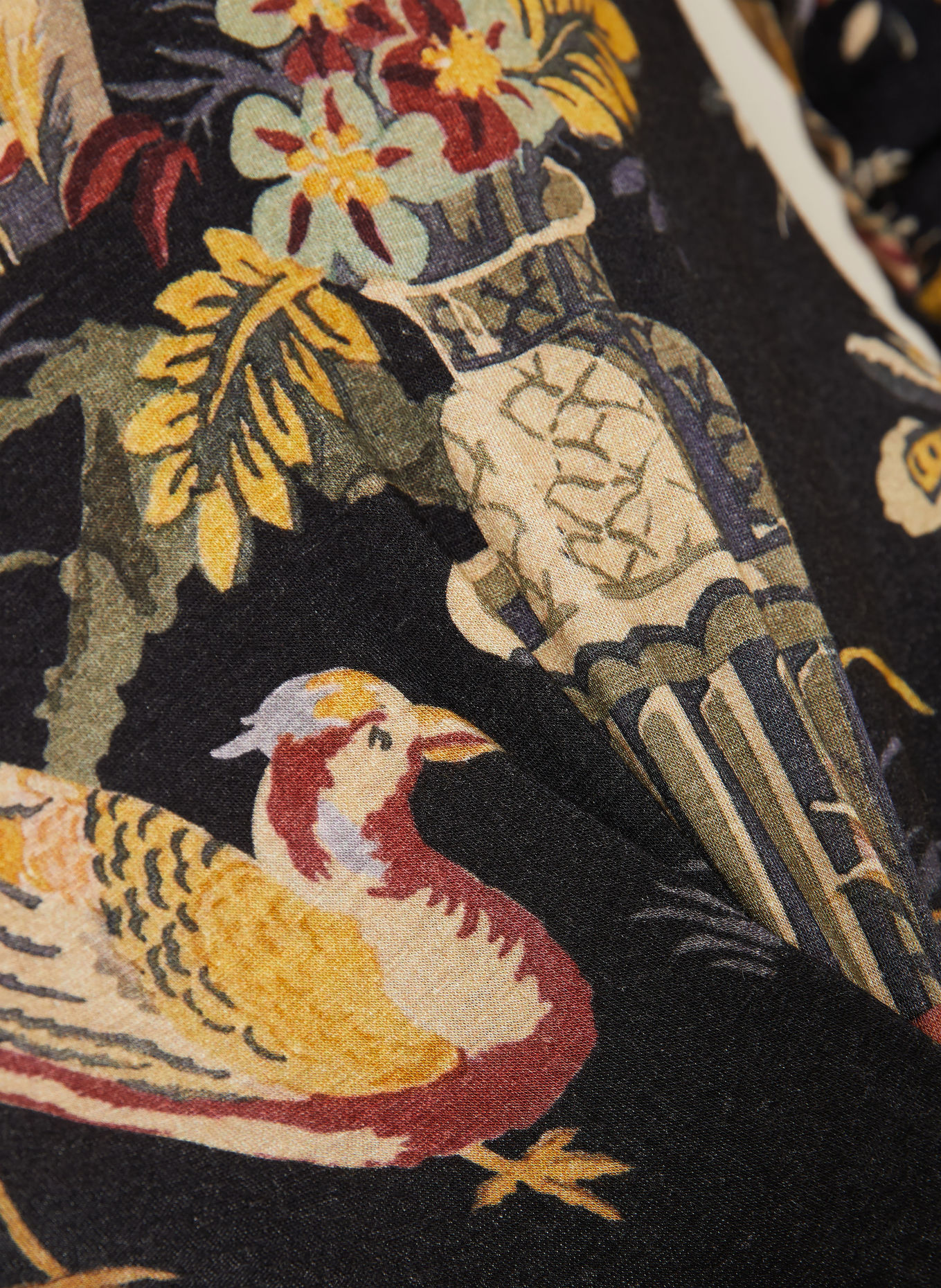 ETRO Longsleeve: SCHWARZ / DUNKELROT / DUNKELGELB