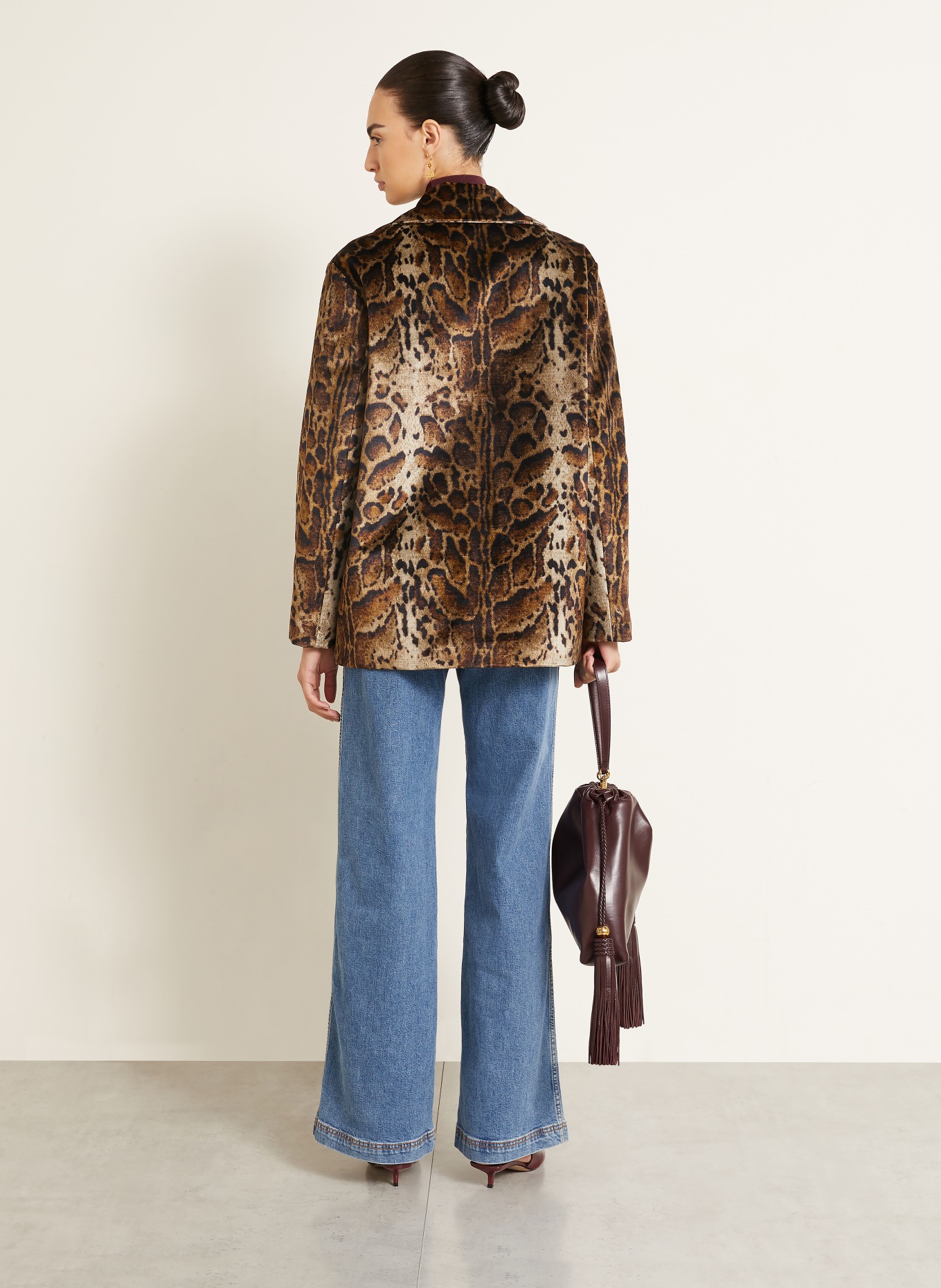 ETRO Velvet coat: BROWN / CAMEL / BLACK