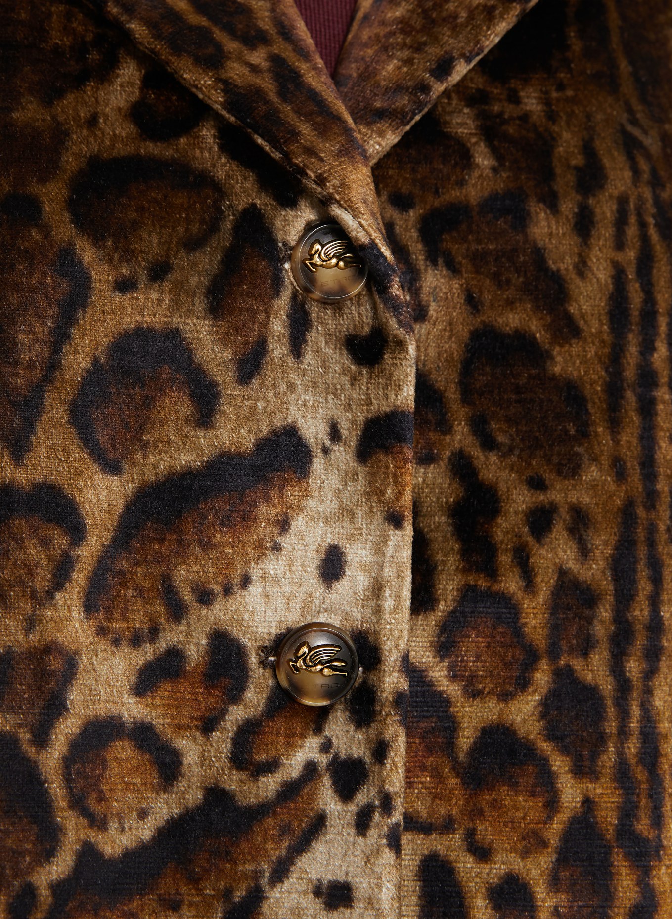 ETRO Velvet coat: BROWN / CAMEL / BLACK
