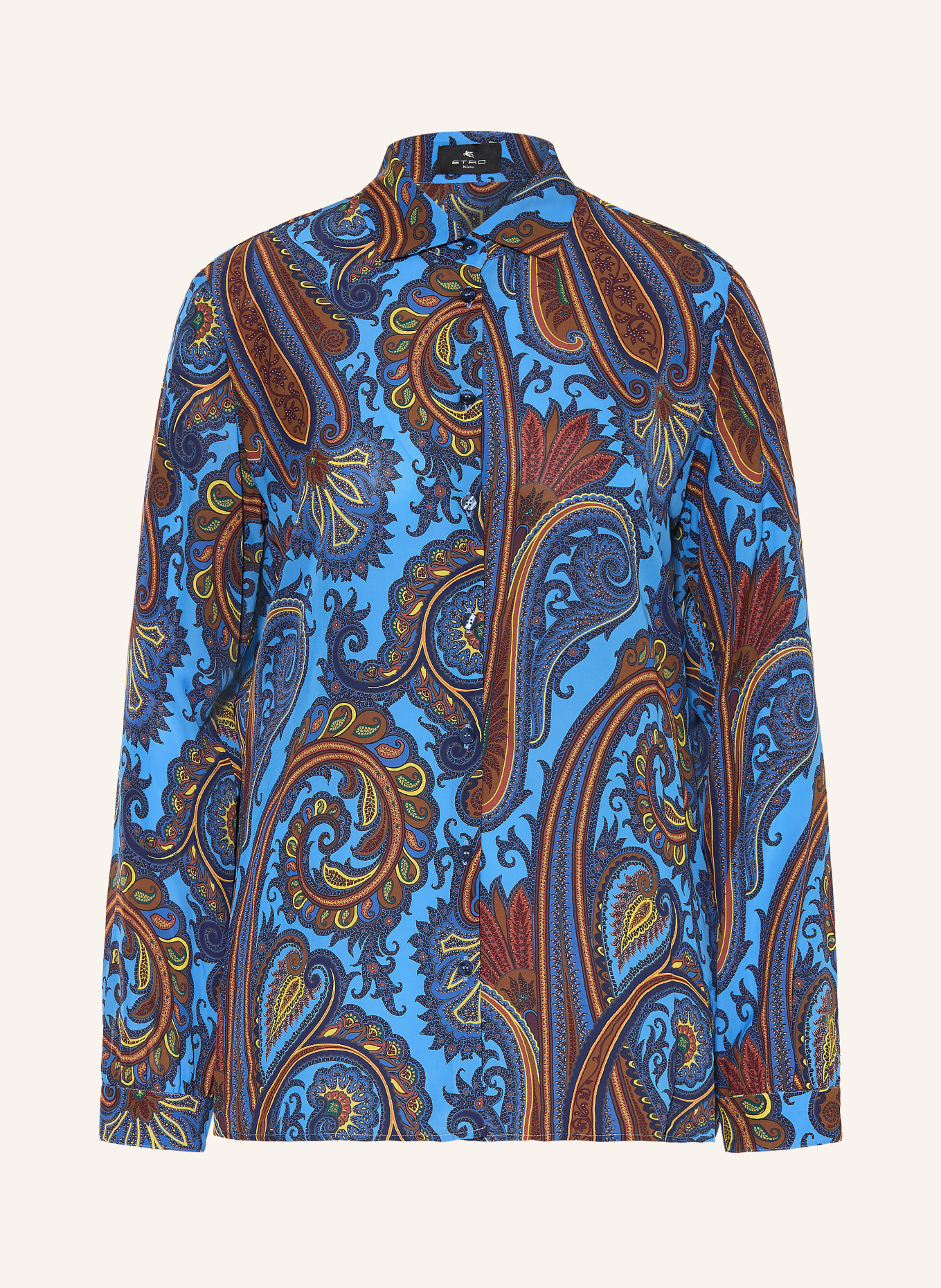 ETRO Chemisier: BLEU / MARRON / JAUNE
