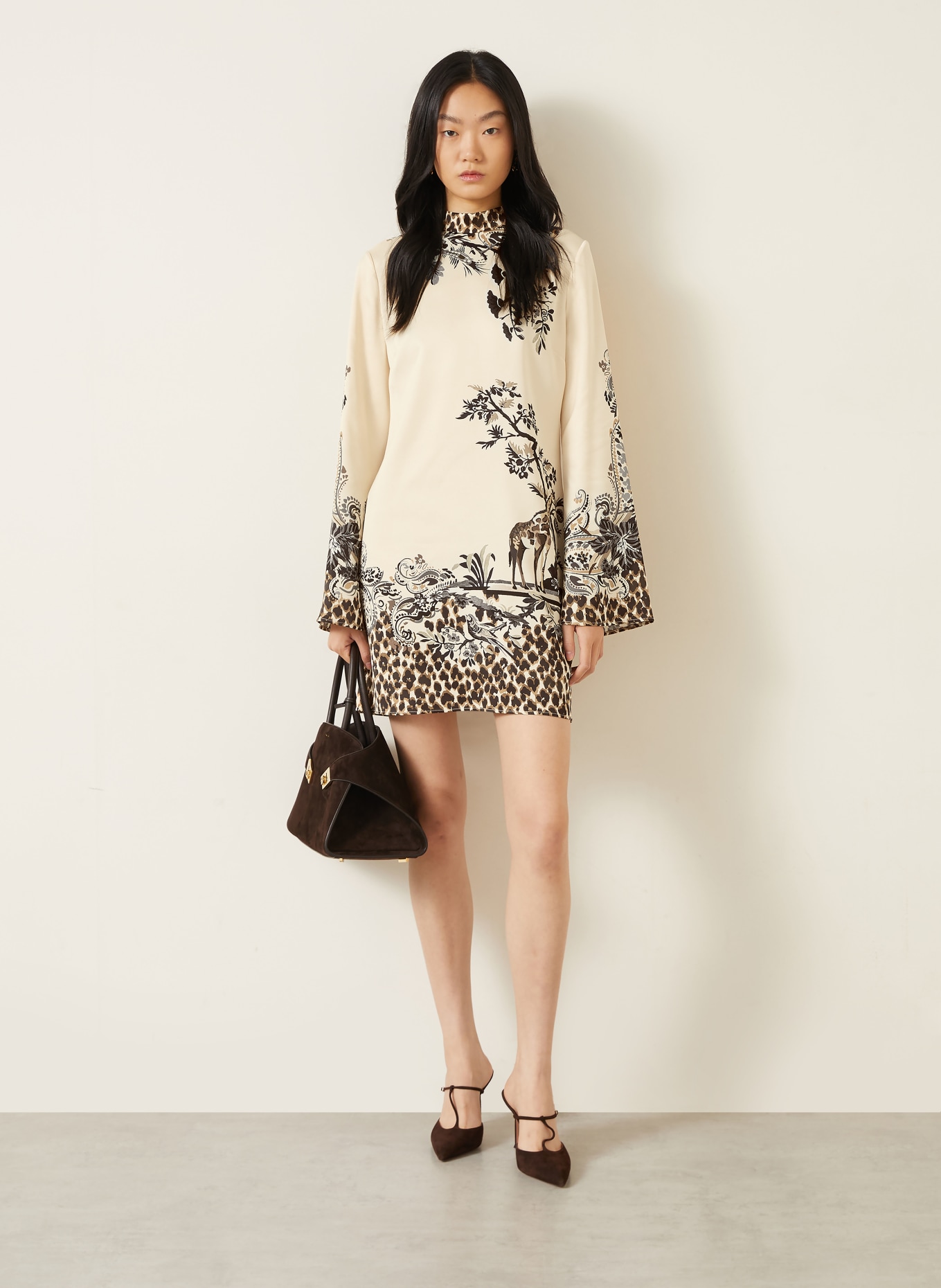 ETRO Robe de cocktail: CRÈME / MARRON / NOIR