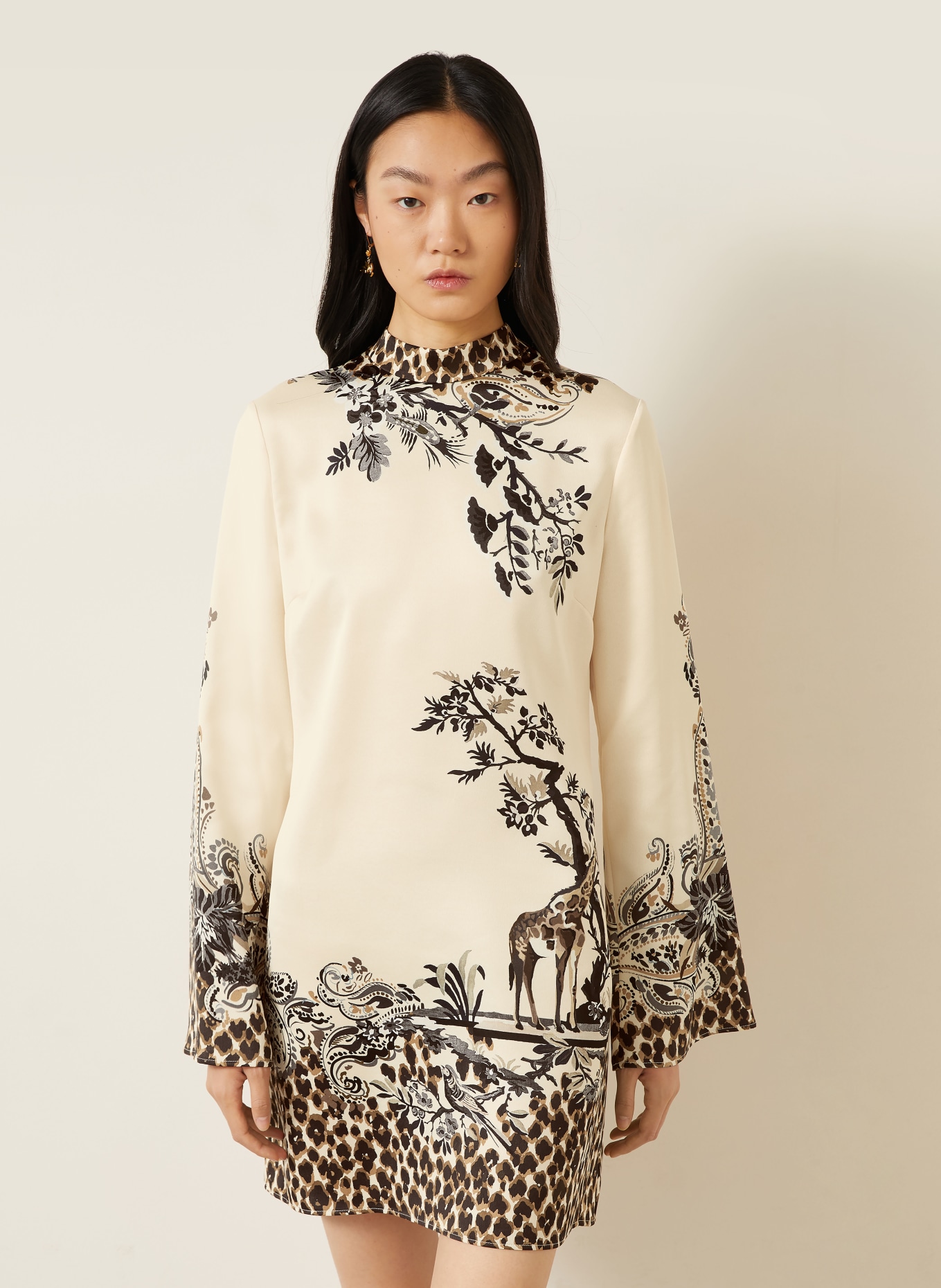 ETRO Robe de cocktail: CRÈME / MARRON / NOIR