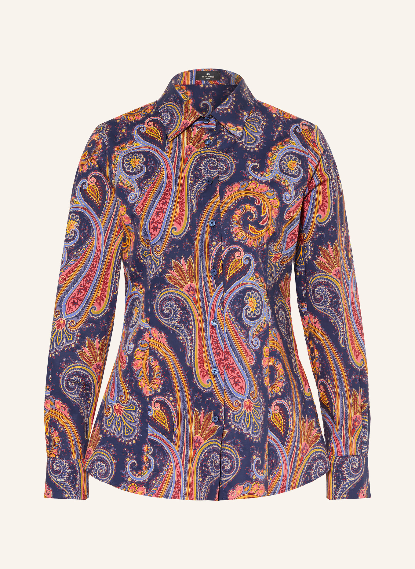 ETRO Hemdbluse: DUNKELLILA / ROSA / HELLBLAU