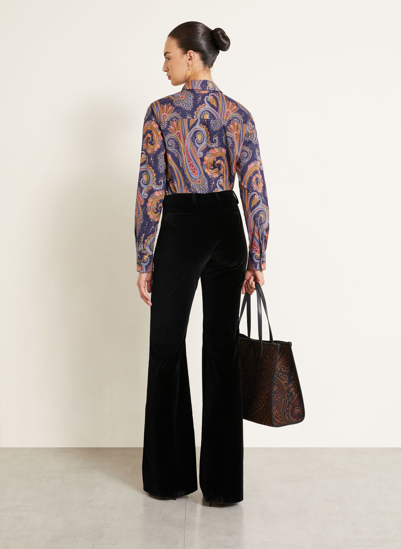 ETRO Hemdbluse: DUNKELLILA / ROSA / HELLBLAU