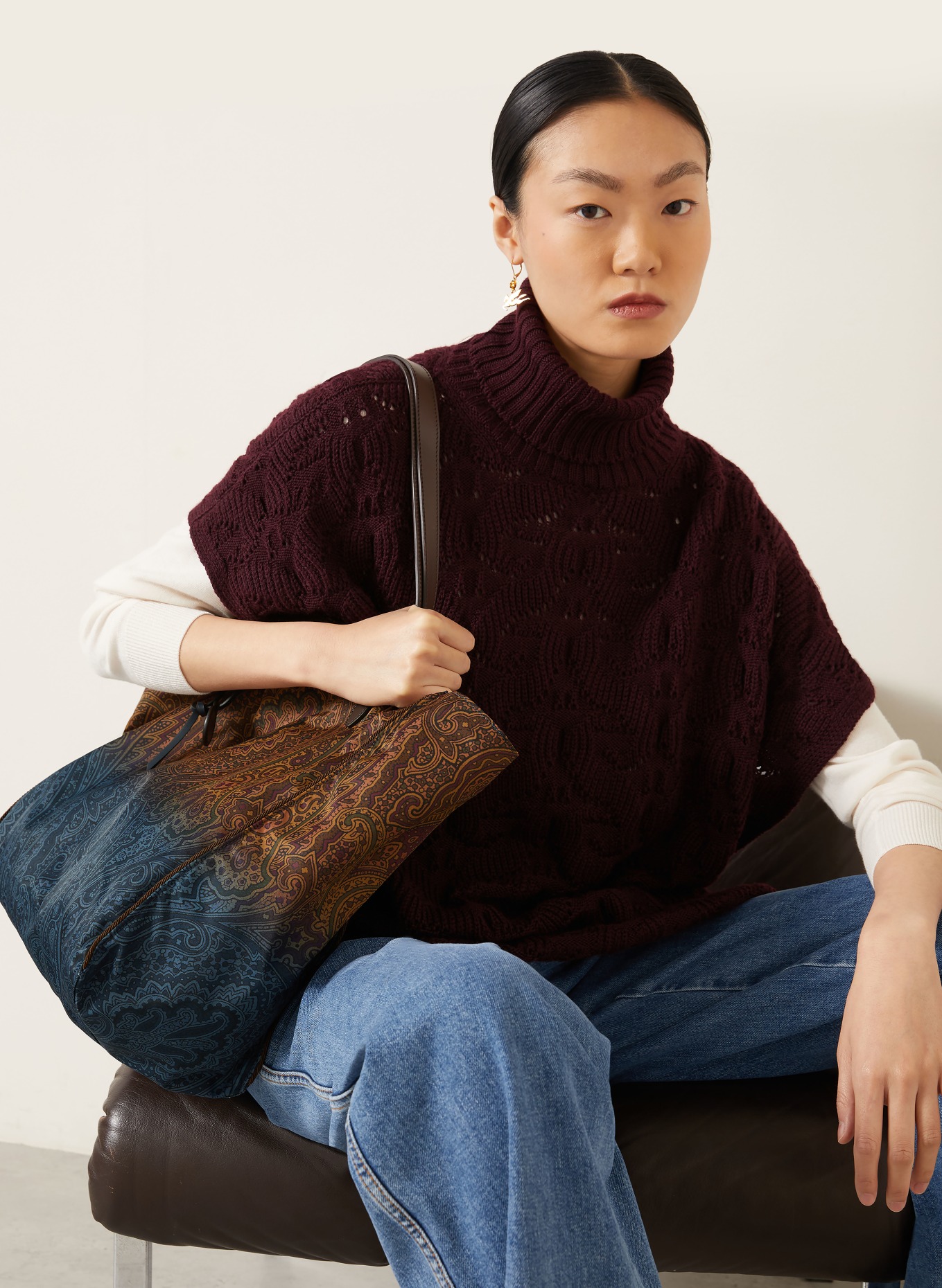 ETRO Shoppers: DARK BROWN / DARK RED / BLUE