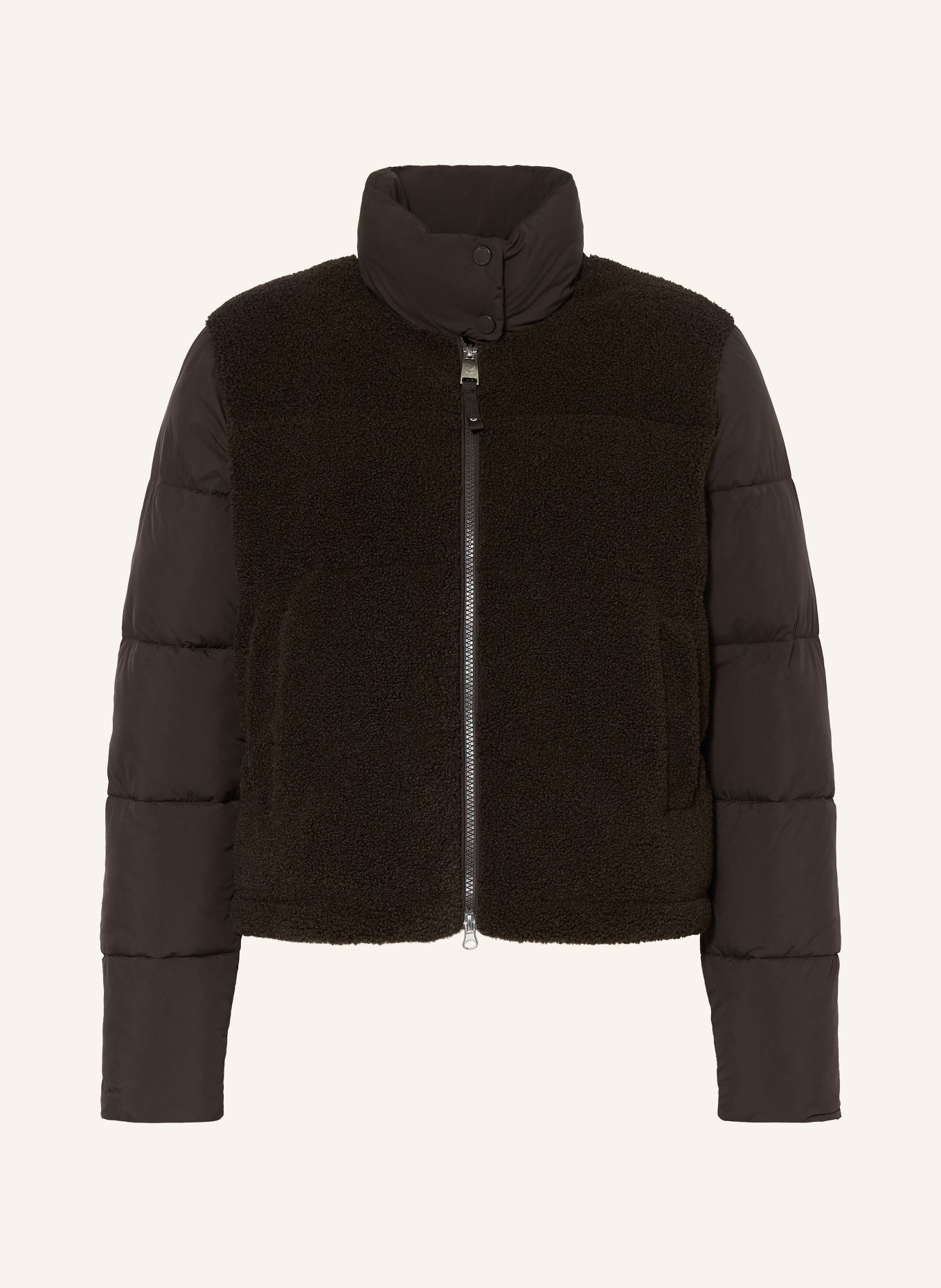 FUCHS SCHMITT GREENSBORO Quilted Jacket in a Mix of Materials: BROWN