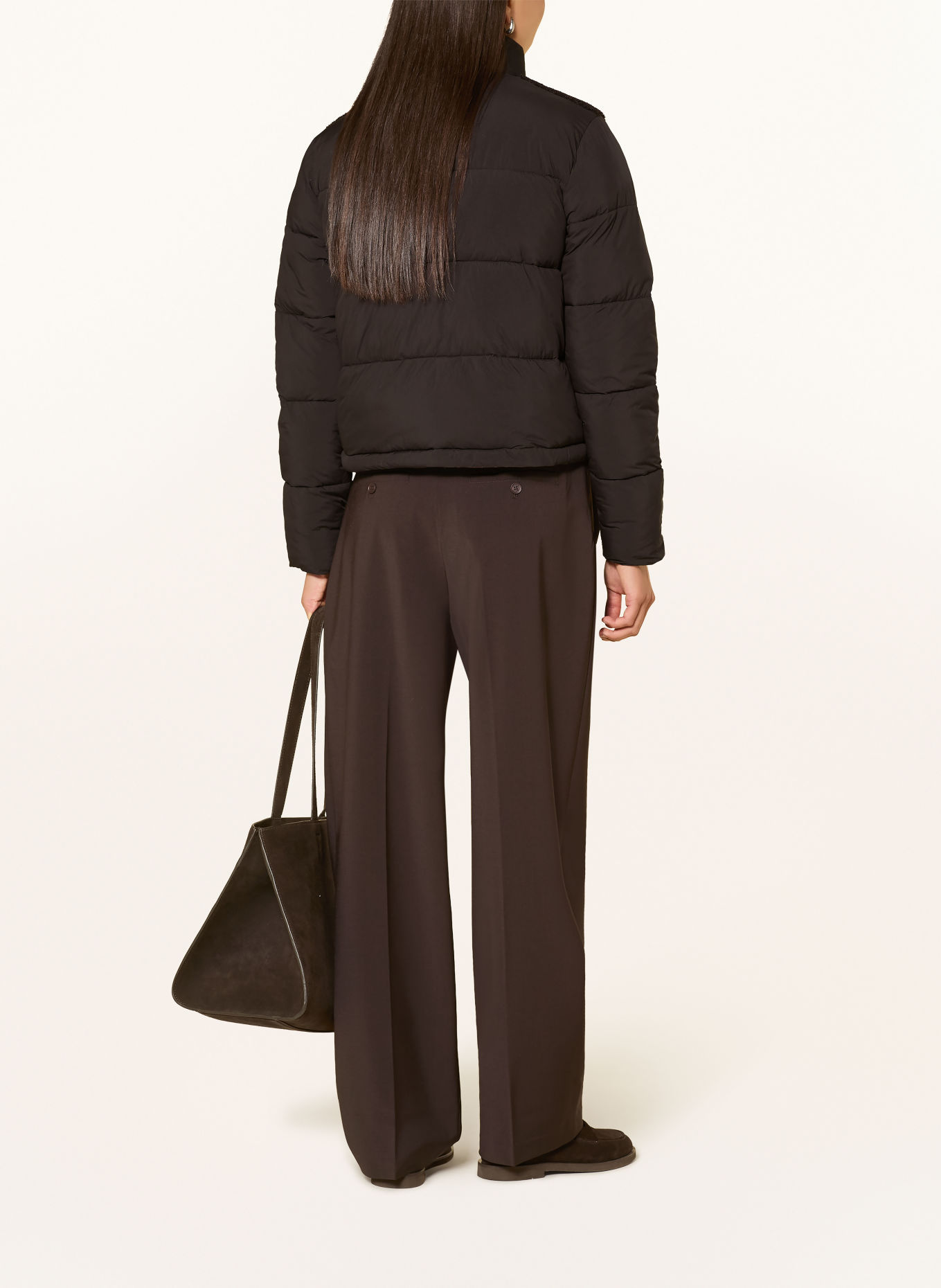 FUCHS SCHMITT GREENSBORO Quilted Jacket in a Mix of Materials: BROWN