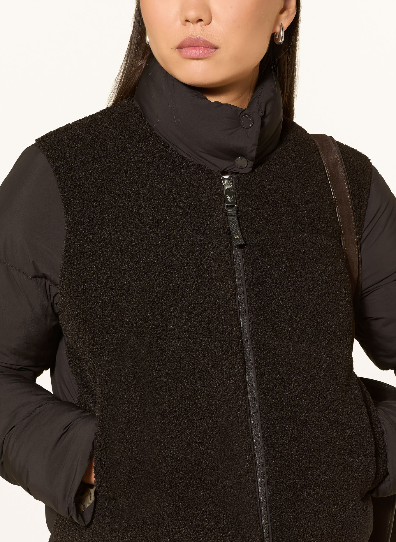 FUCHS SCHMITT GREENSBORO Quilted Jacket in a Mix of Materials: BROWN