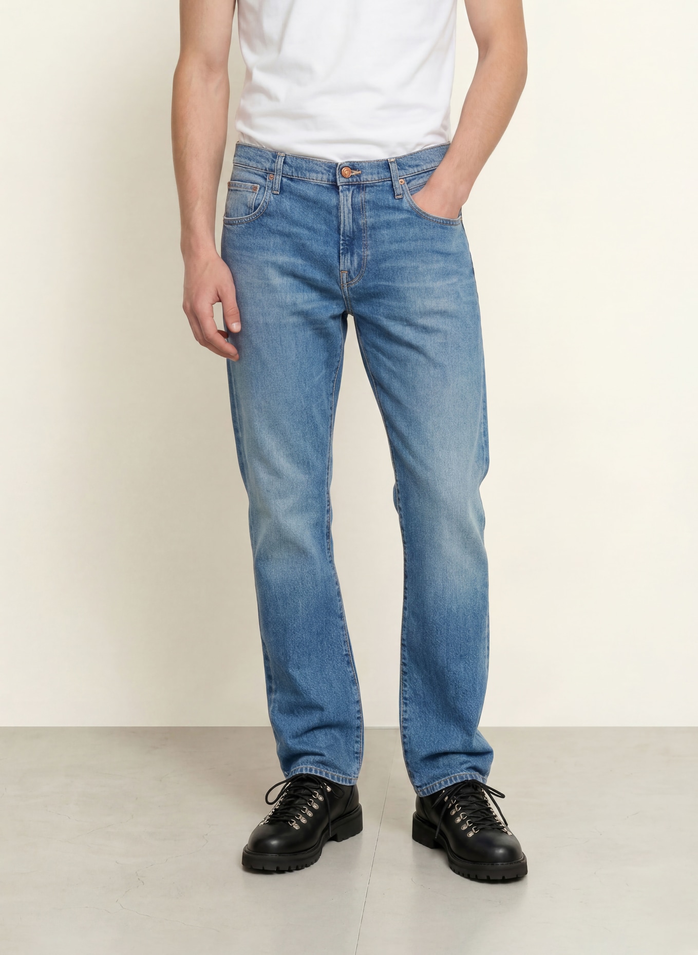 REPLAY Jean AIDEEN coupe droite: C009 MEDIUM BLUE