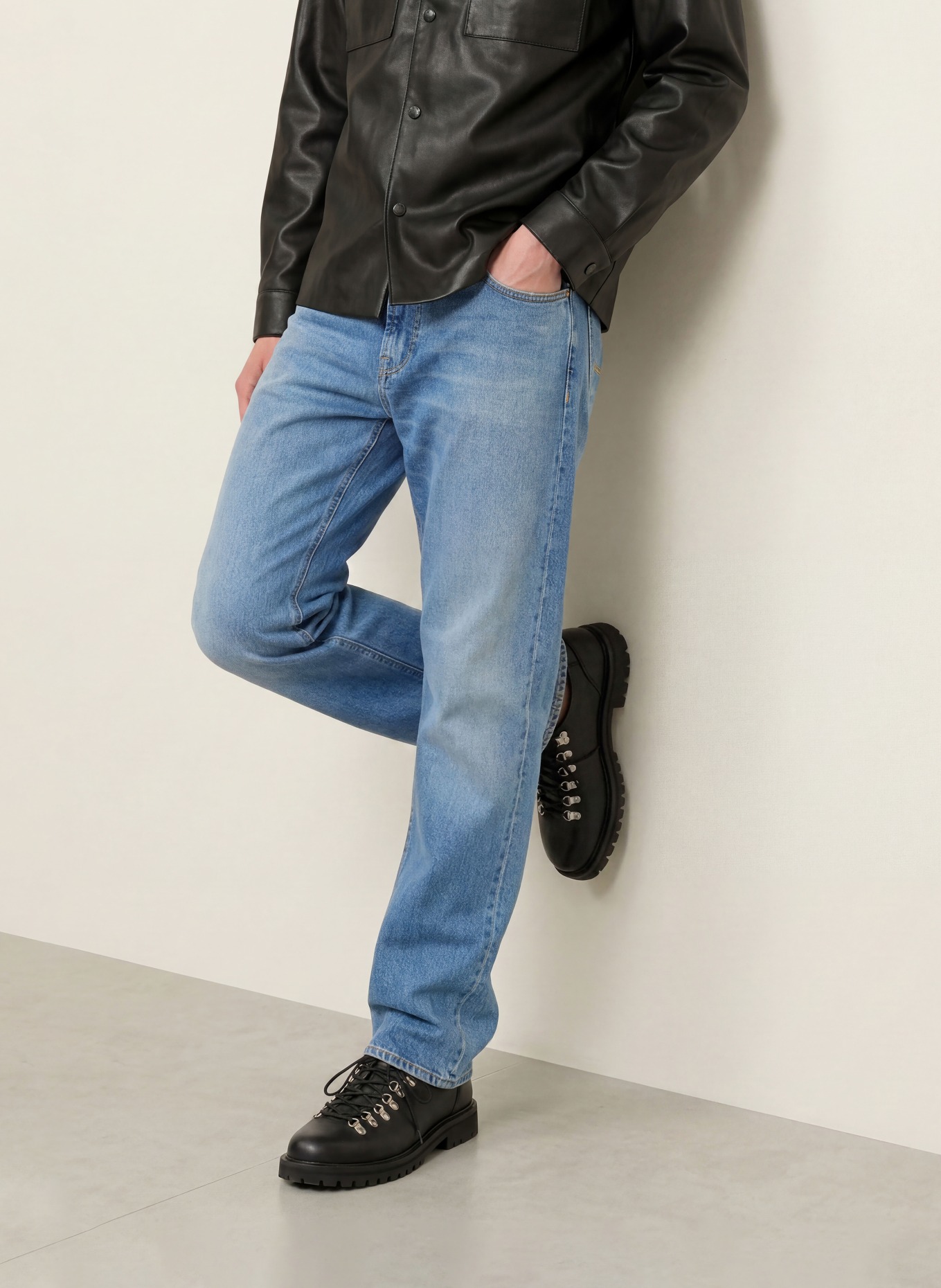 REPLAY Jean AIDEEN coupe droite: C009 MEDIUM BLUE