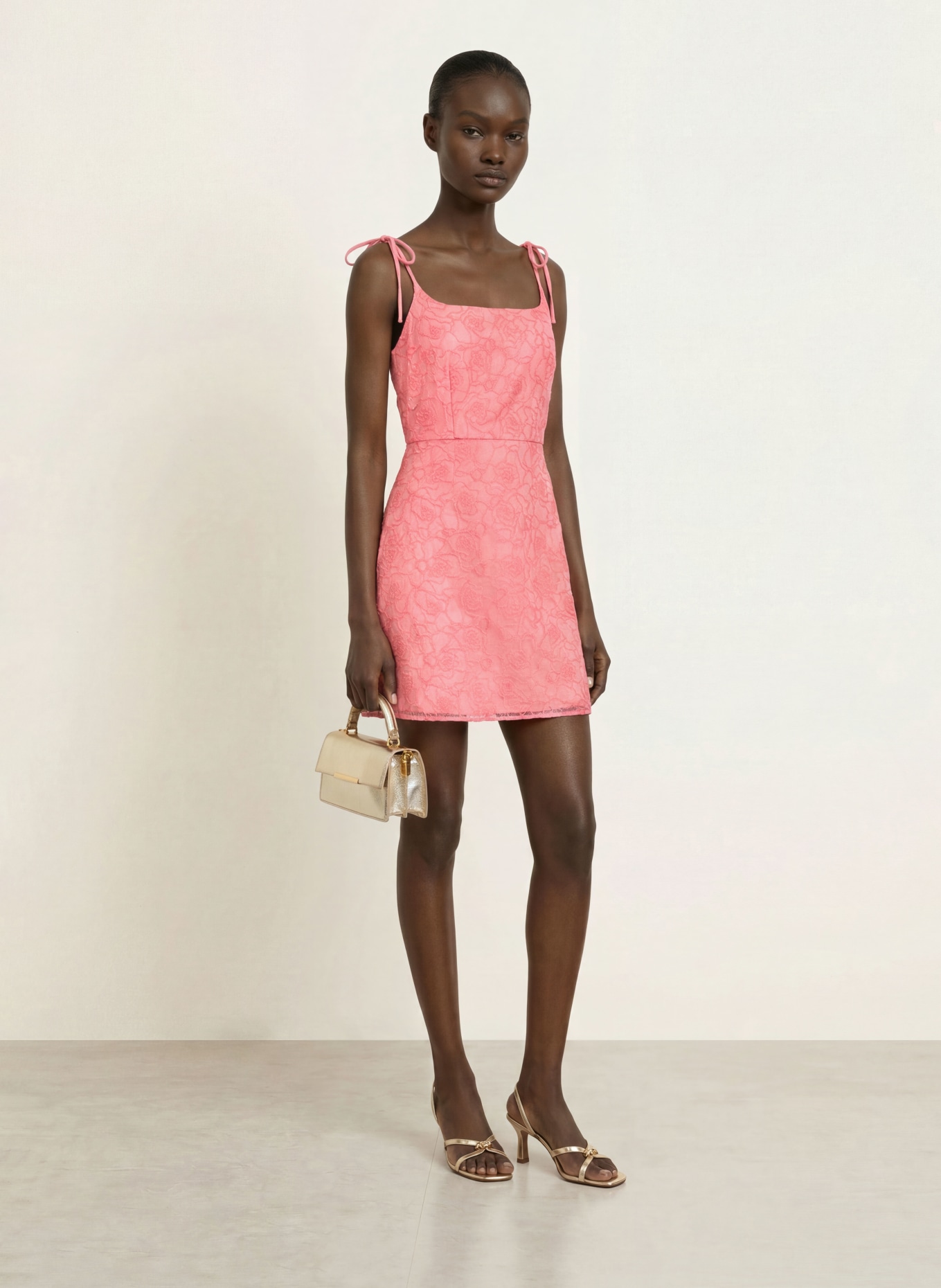 TED BAKER Robe en satin KYOKA: ROSE FLUO