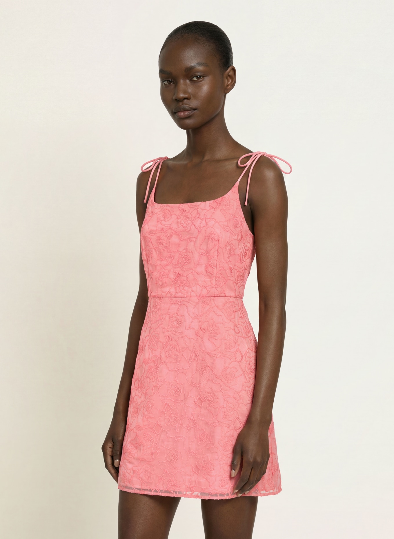 TED BAKER Robe en satin KYOKA: ROSE FLUO