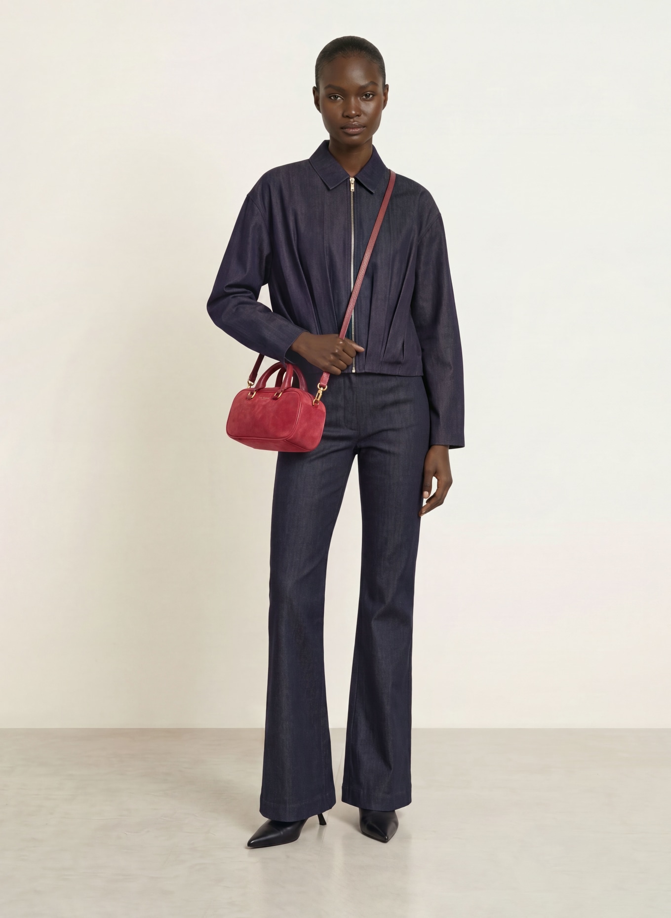 TED BAKER SHAYIA Crossbody Bag: DARK RED / GOLD