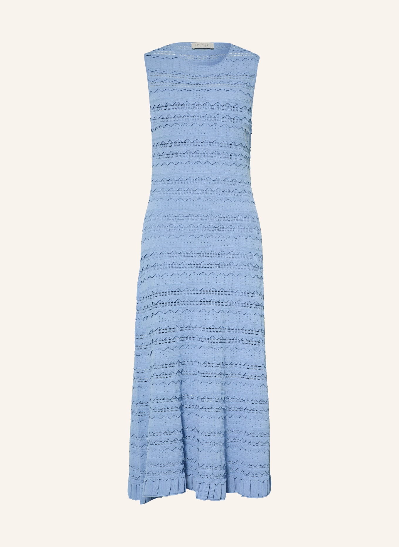 TED BAKER Strickkleid CAHRLIE mit Rüschen: HELLBLAU