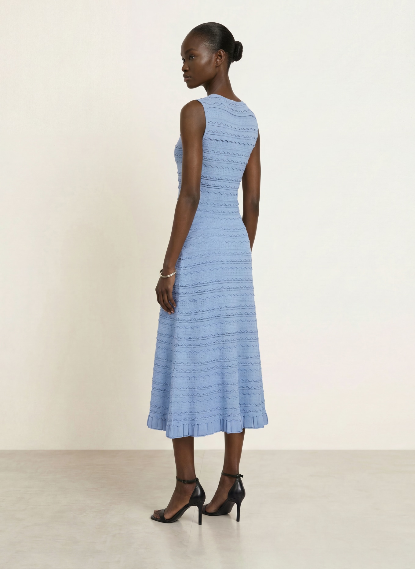 TED BAKER Strickkleid CAHRLIE mit Rüschen: HELLBLAU