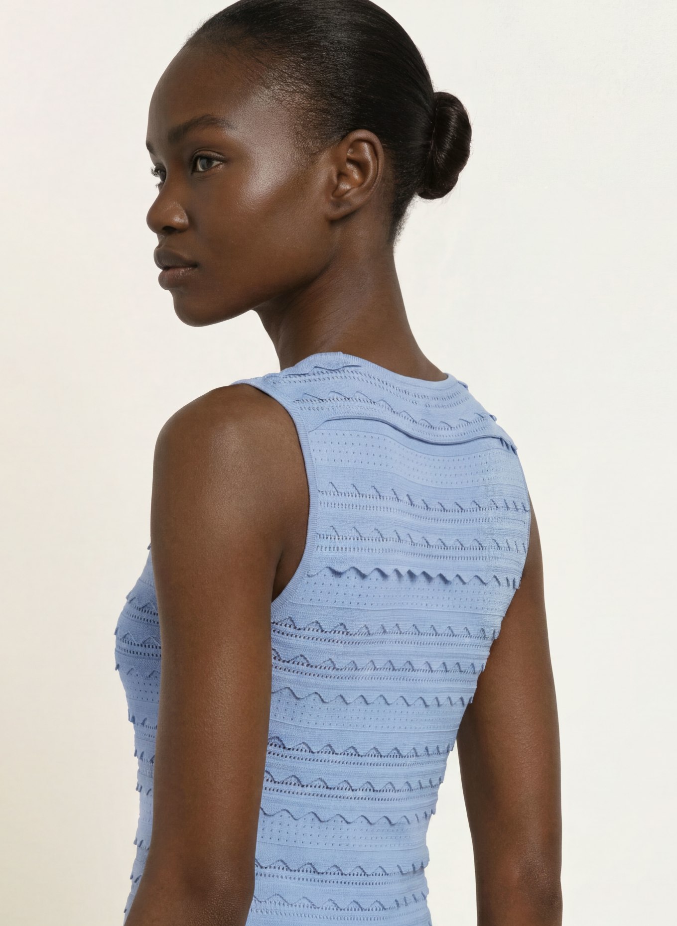 TED BAKER Strickkleid CAHRLIE mit Rüschen: HELLBLAU