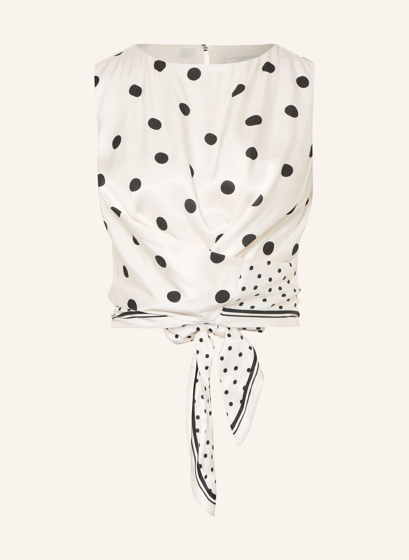 TED BAKER Blousetop VEIRAA uit satijn: WIT / ZWART
