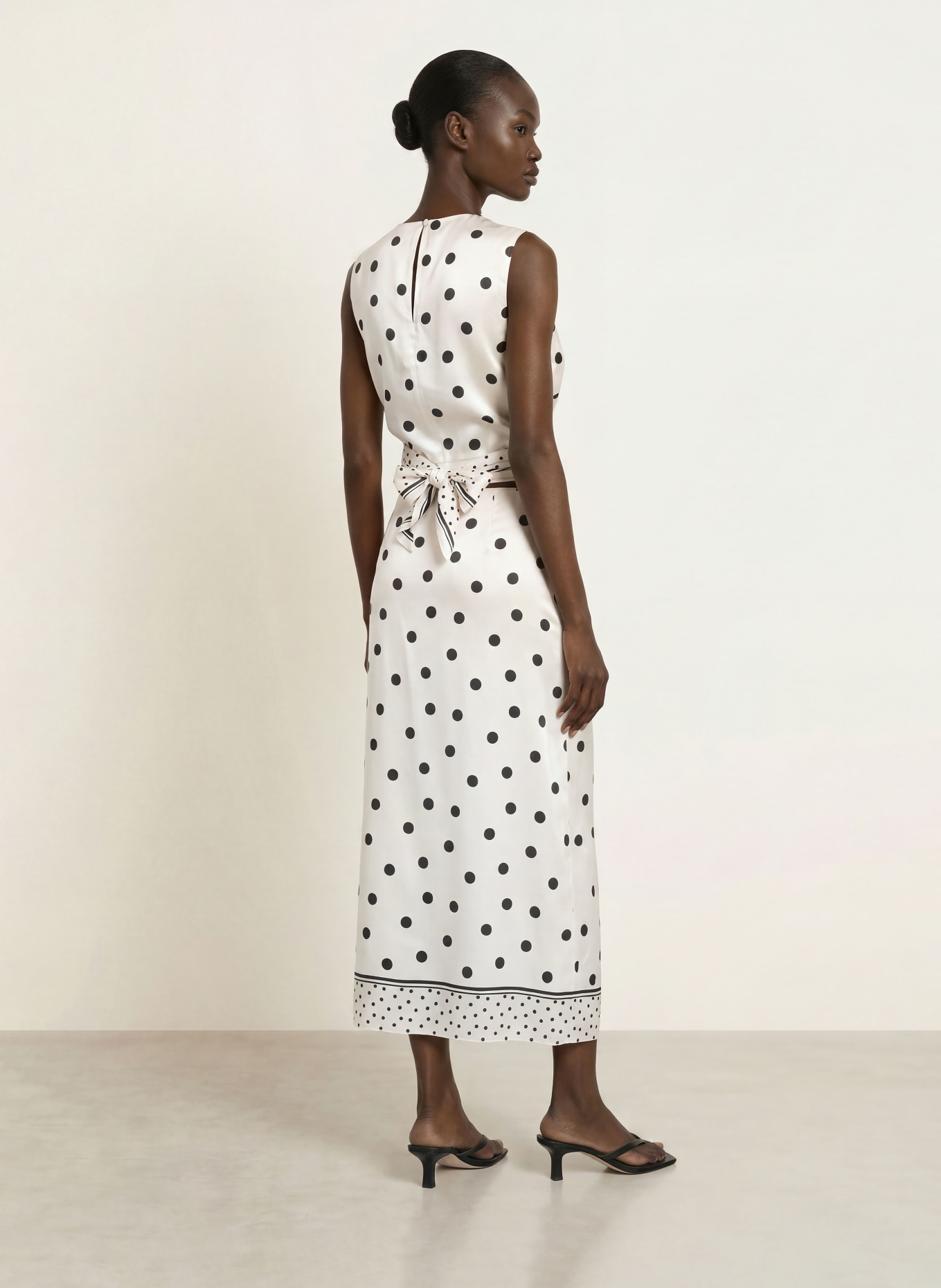 TED BAKER Blousetop VEIRAA uit satijn: WIT / ZWART