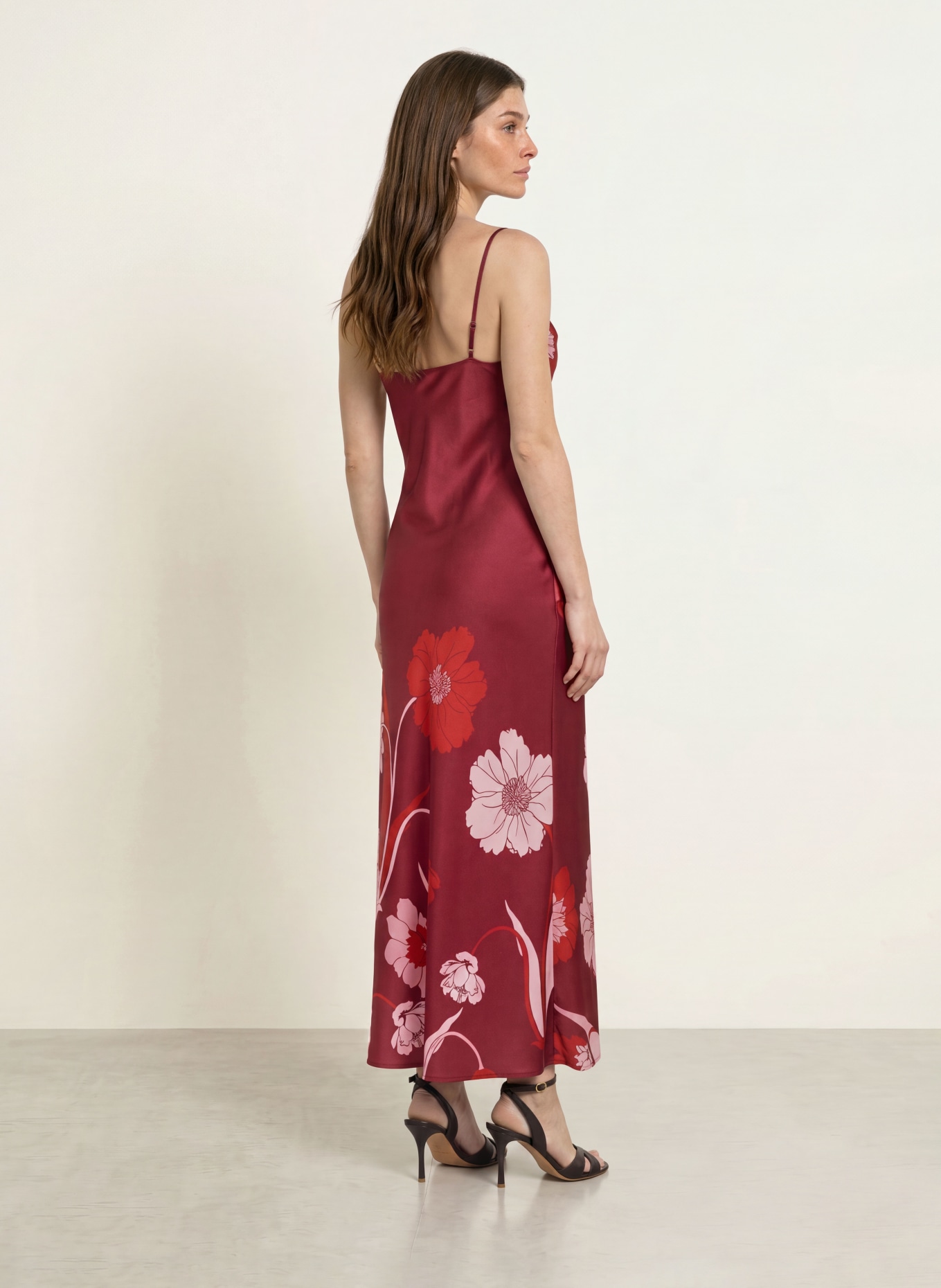 TED BAKER Satinkleid INDORA: FUCHSIA / ROSÉ / ROT