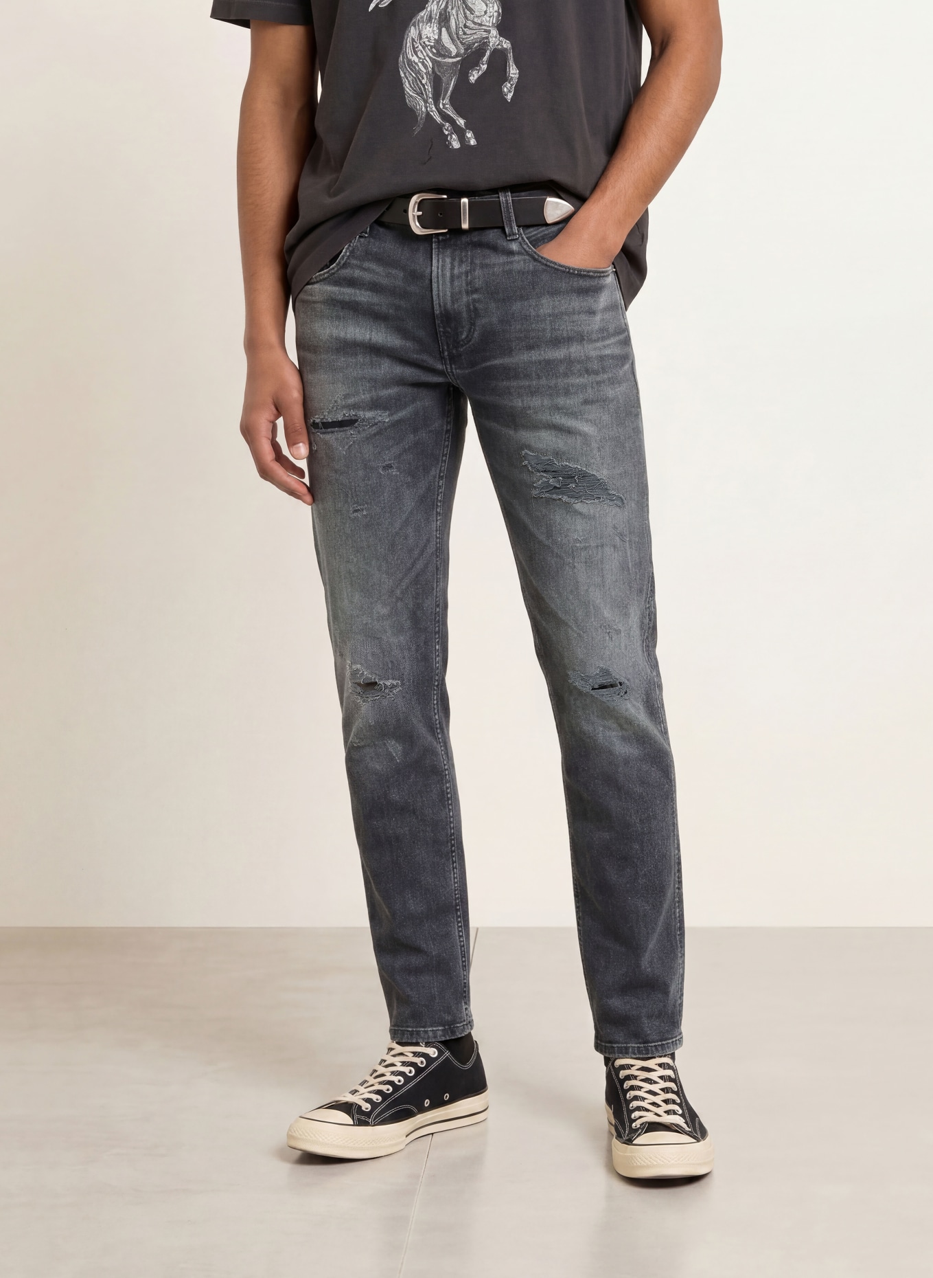 REPLAY Jean skinny: C097 DARK GREY
