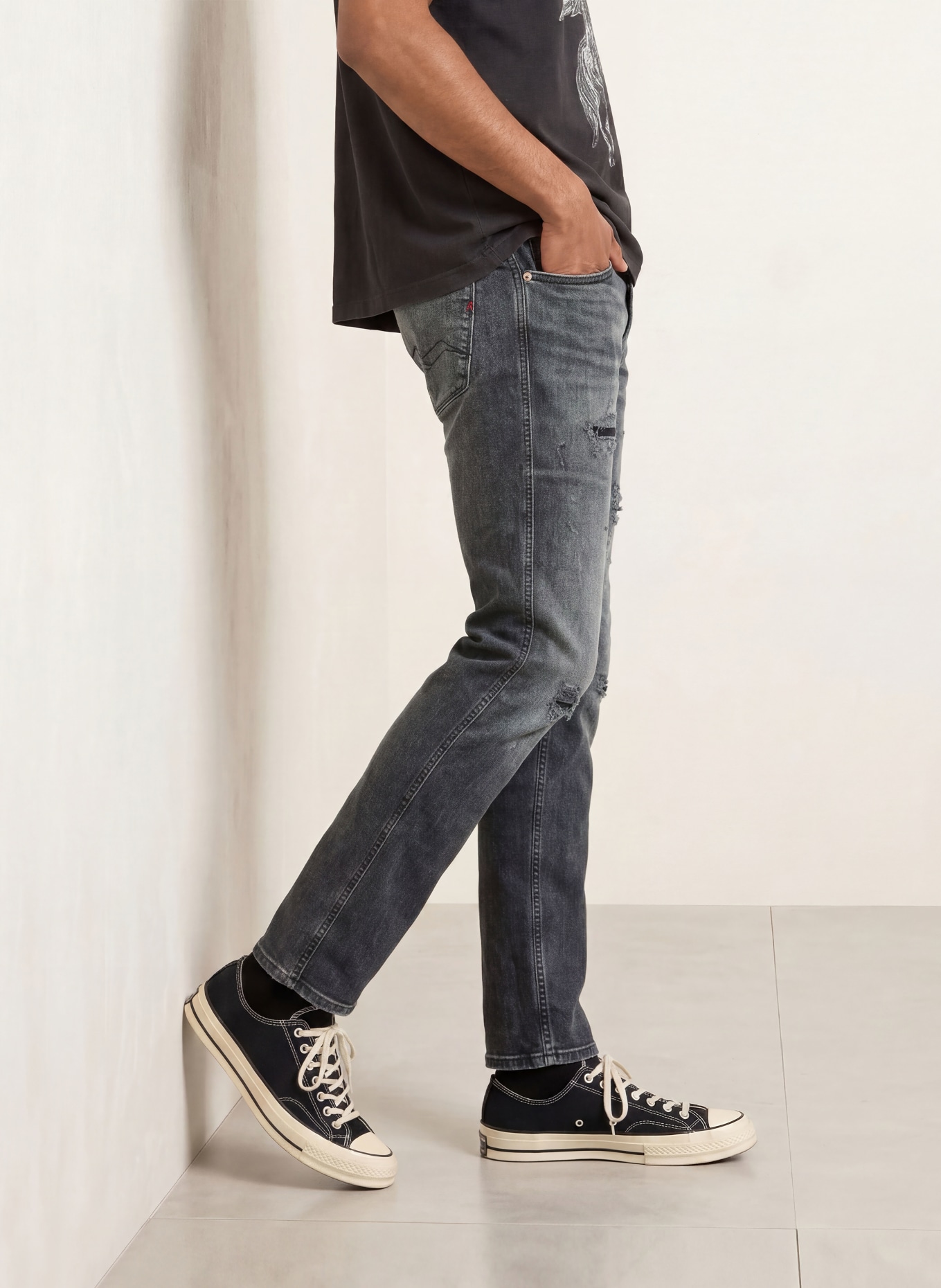 REPLAY Jean skinny: C097 DARK GREY