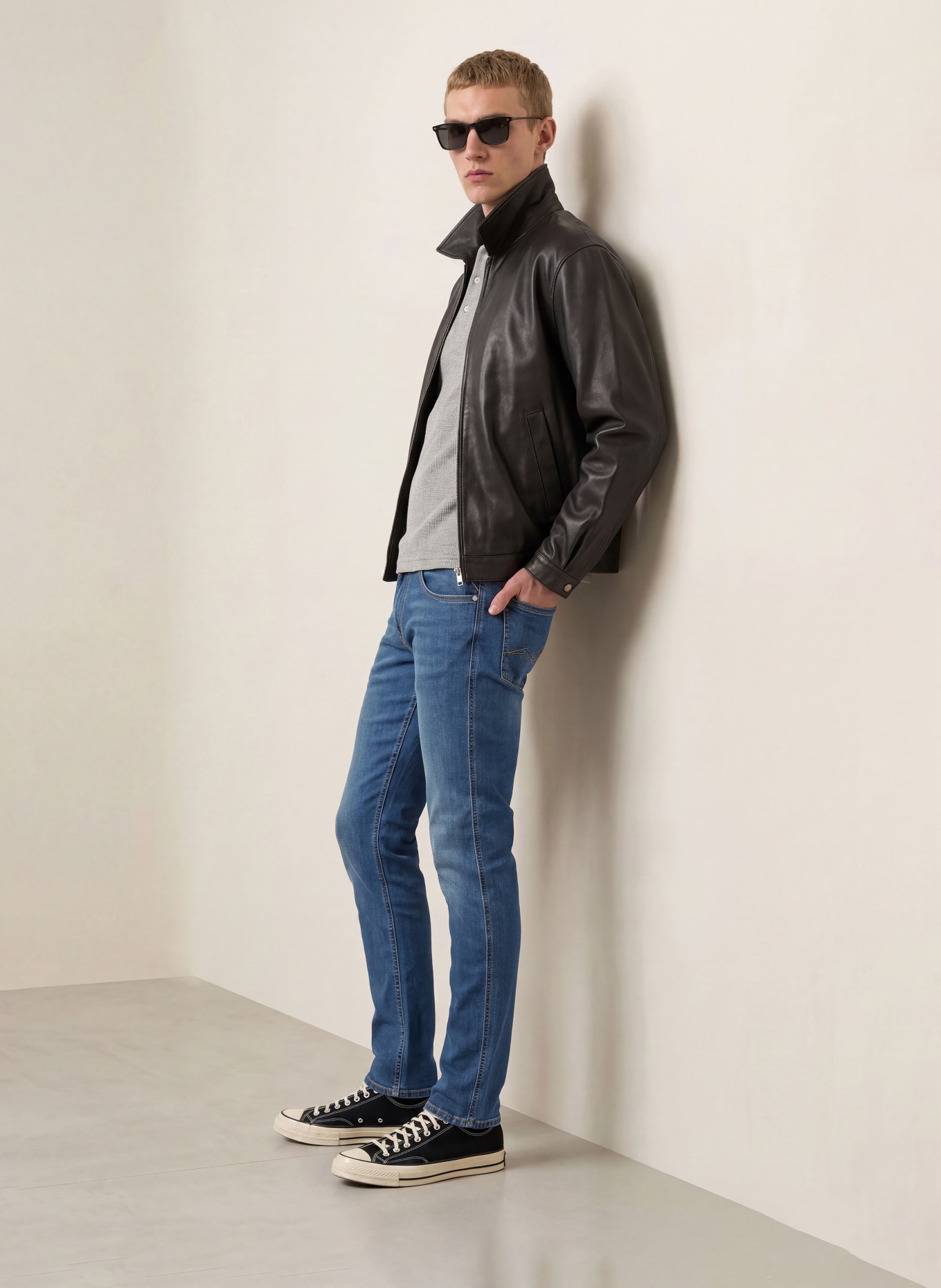 REPLAY Slim fit jeans: 007 DARK BLUE