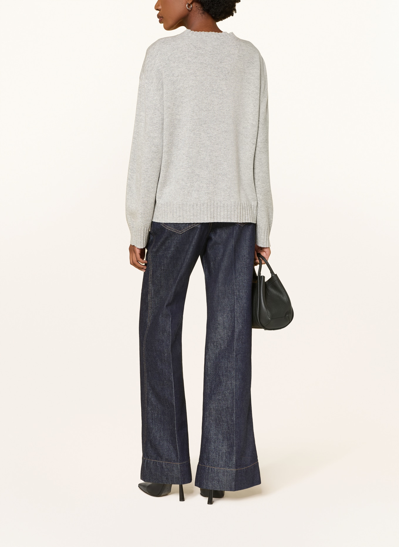 FABIANA FILIPPI Pullover mit Merinowolle: HELLGRAU / GRAU