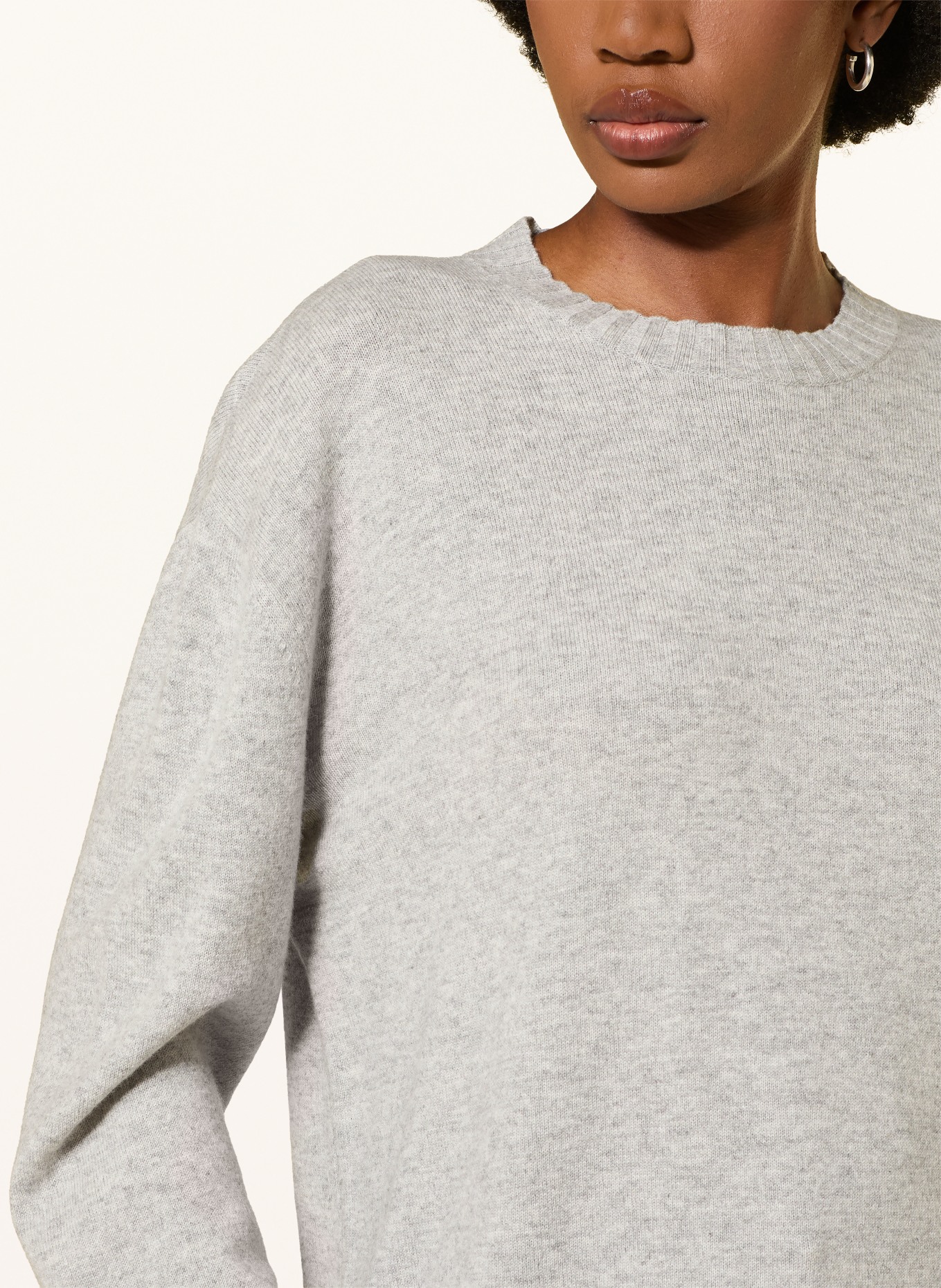 FABIANA FILIPPI Pullover mit Merinowolle: HELLGRAU / GRAU