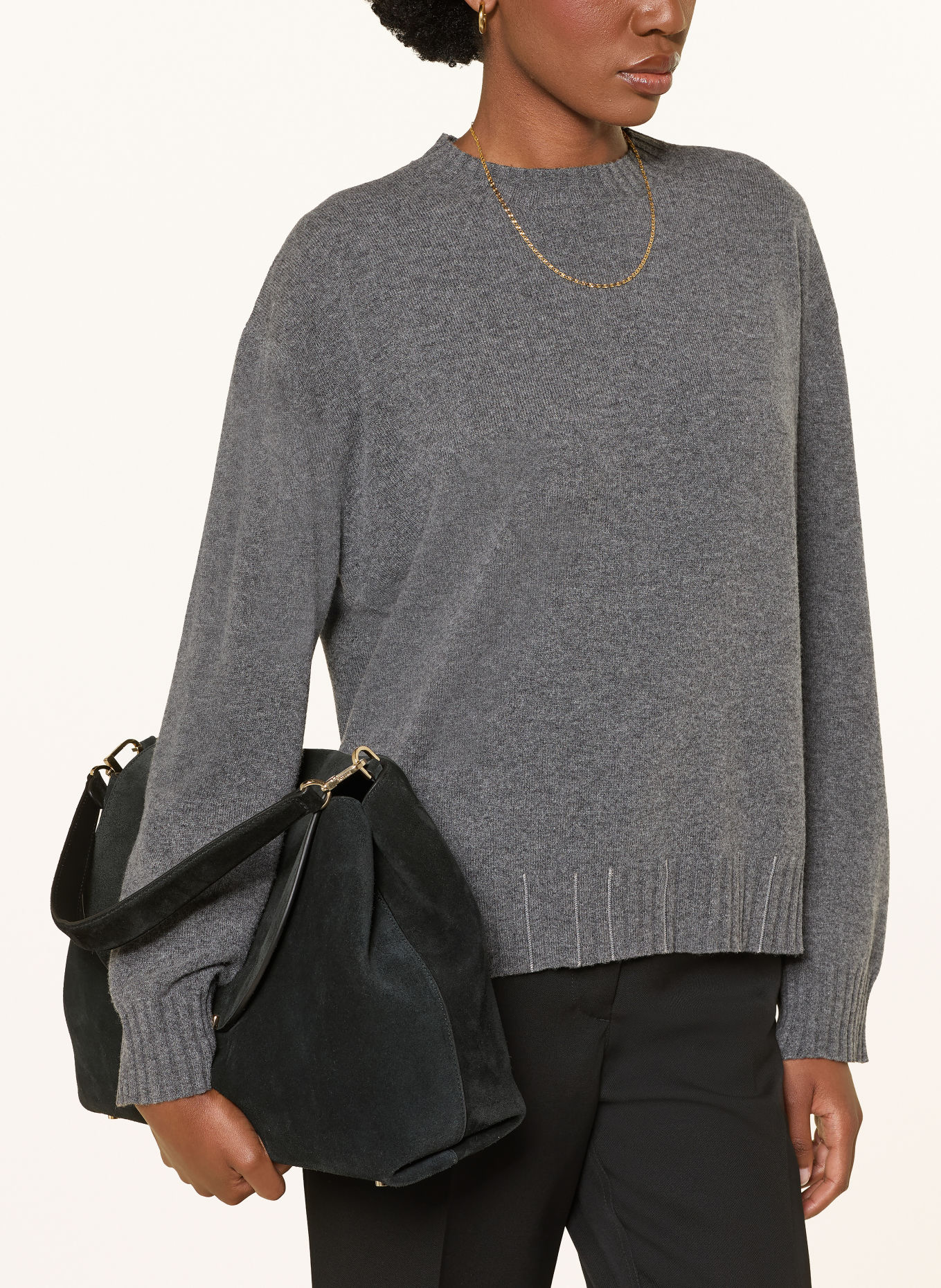 FABIANA FILIPPI Pullover mit Merinowolle: GRAU