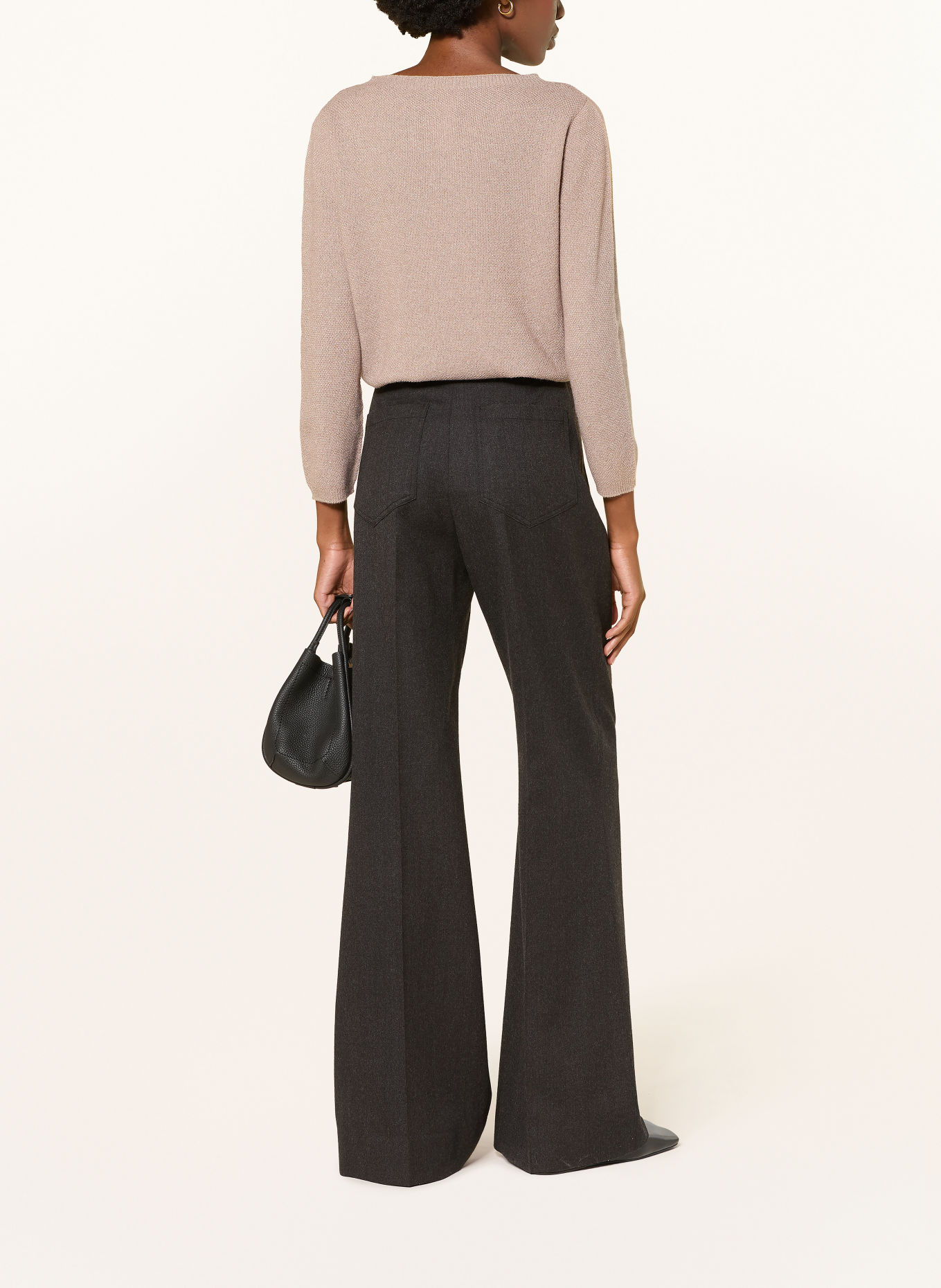 FABIANA FILIPPI Pullover mit Glitzergarn: HELLBRAUN / PLATIN