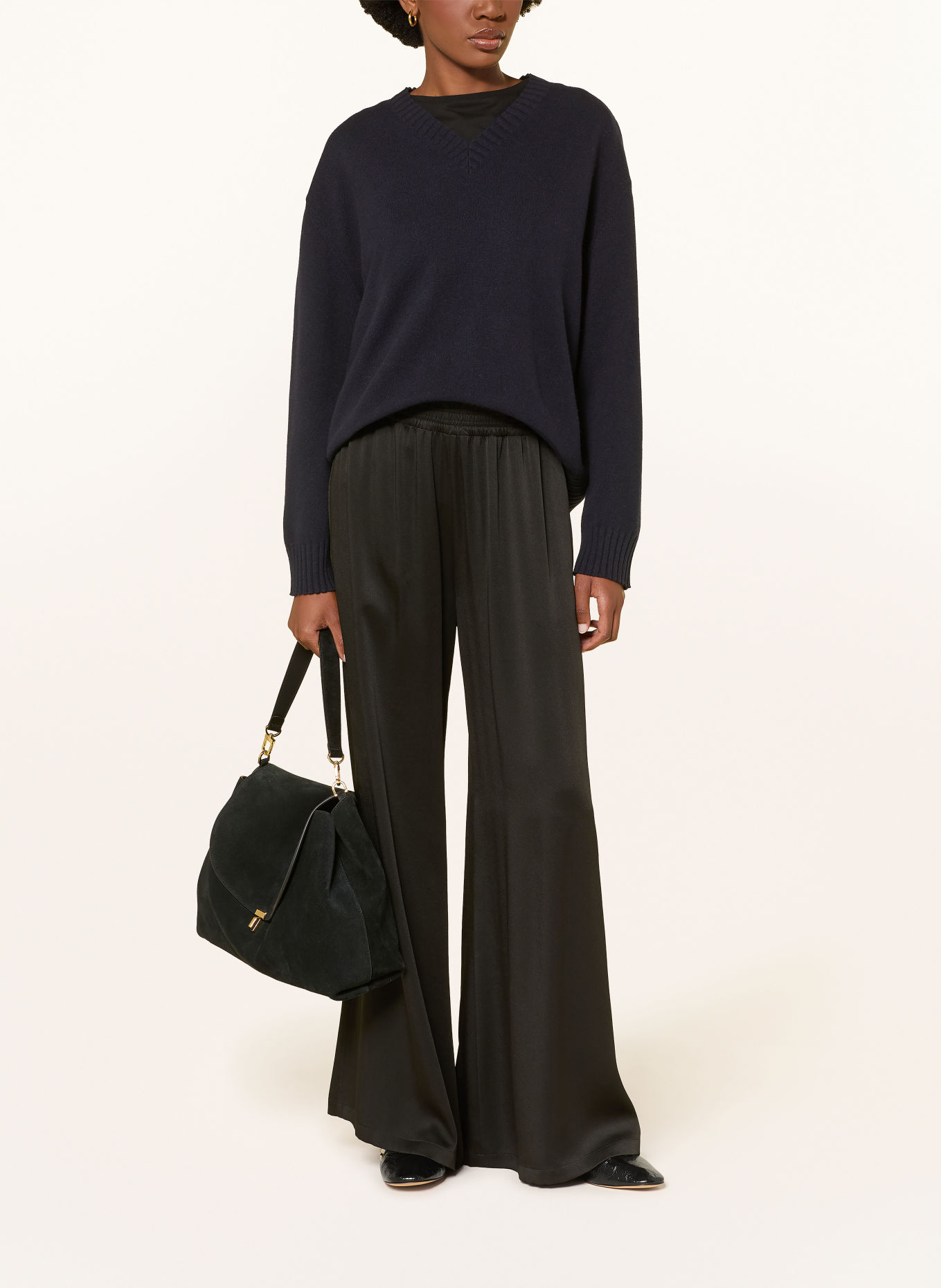 FABIANA FILIPPI Pullover mit Schmucksteinen: DUNKELBLAU