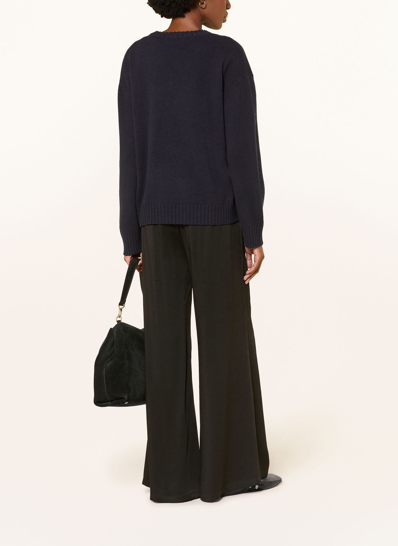 FABIANA FILIPPI Pullover mit Schmucksteinen: DUNKELBLAU