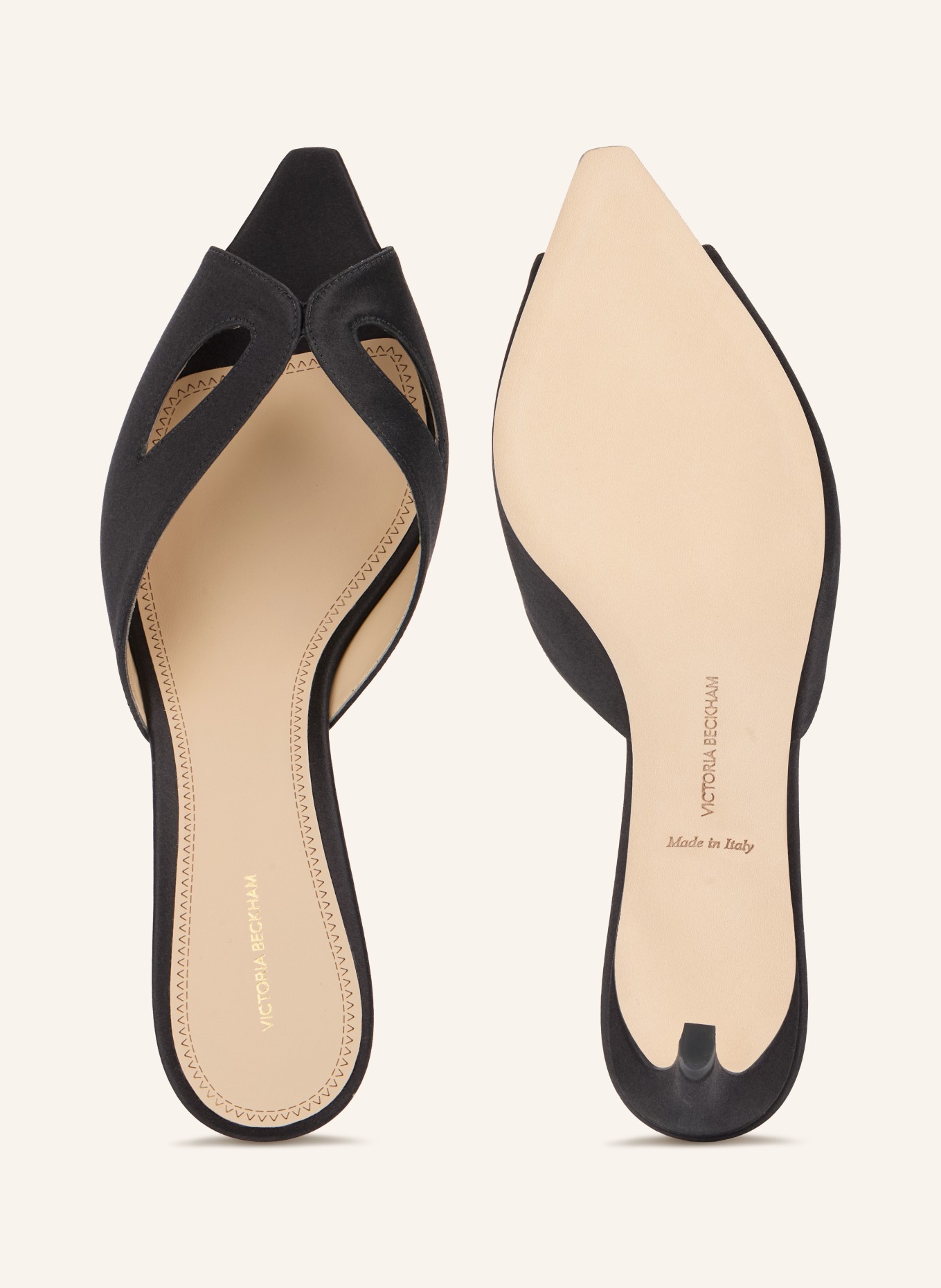 VICTORIA BECKHAM Muiltjes HARLOW MASK met uitsnijdingen: ZWART