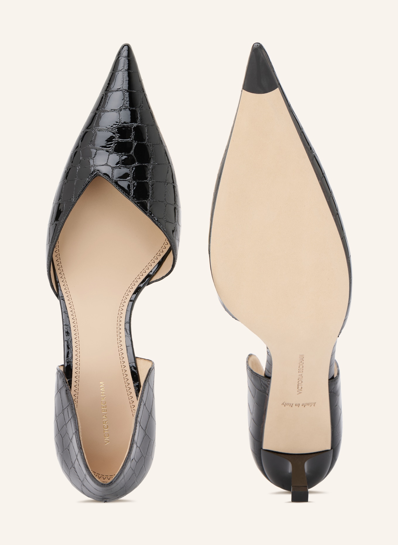 VICTORIA BECKHAM Lack-Pumps VICTORIA ANGLE D'ORSAY: SCHWARZ