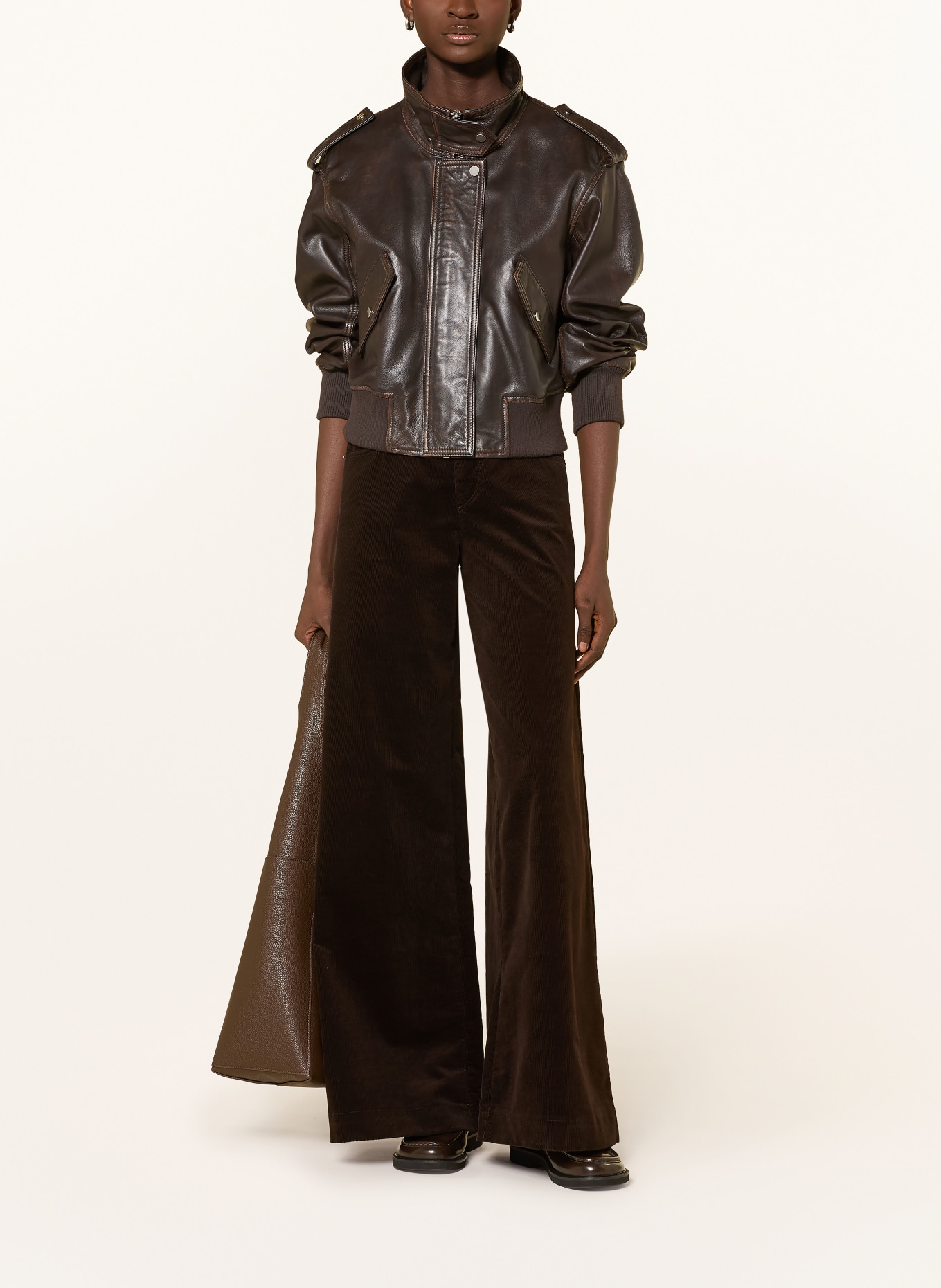 MAC DAYDREAM Clayton-broek van corduroy: MARRON FONCÉ