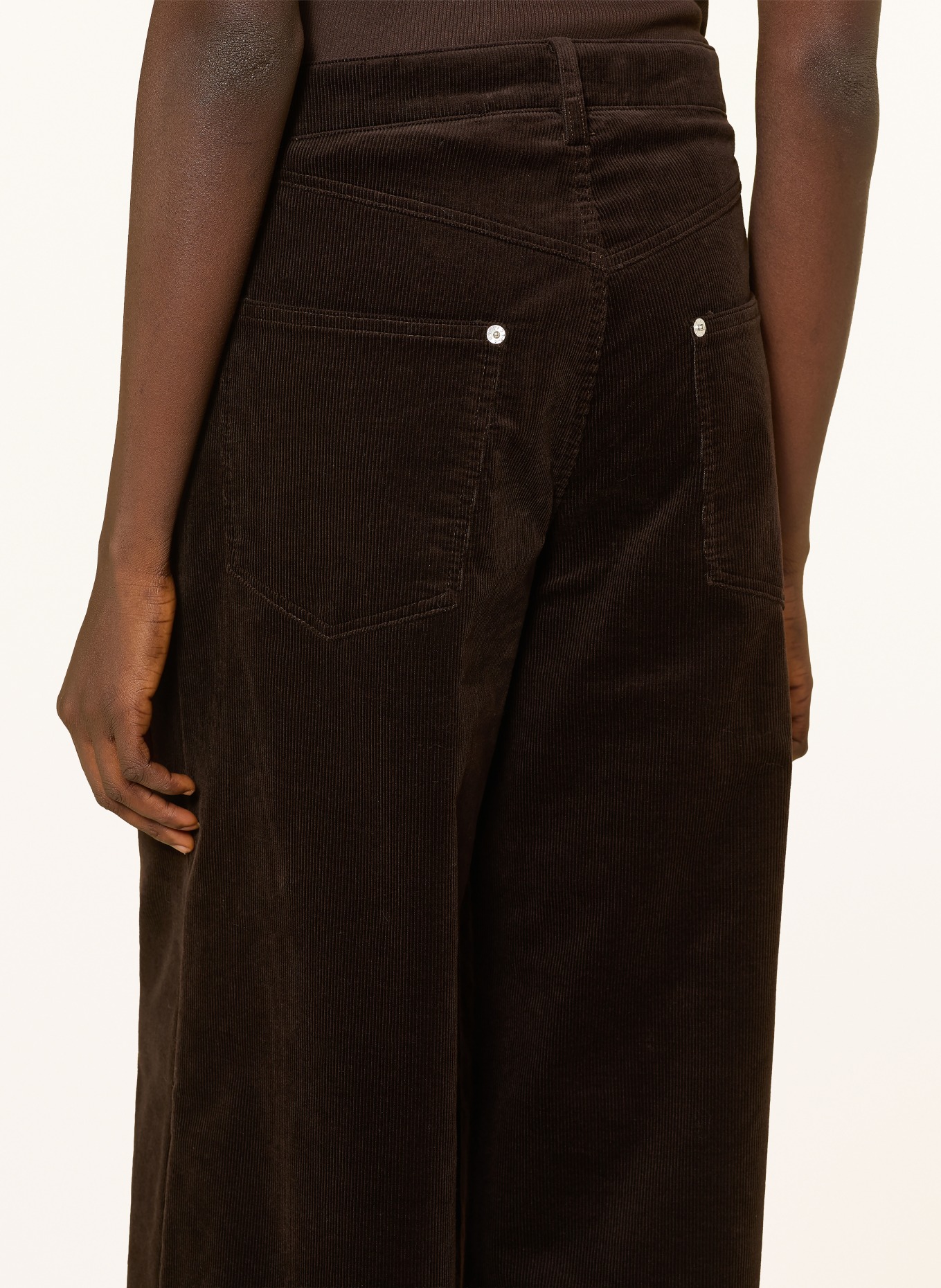 MAC DAYDREAM Clayton-broek van corduroy: MARRON FONCÉ