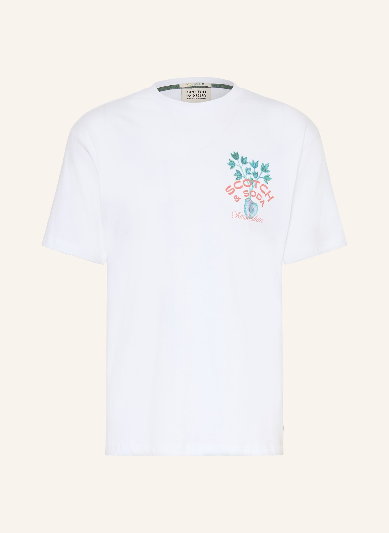 SCOTCH & SODA T-shirt: BLANC / ROUGE / VERT