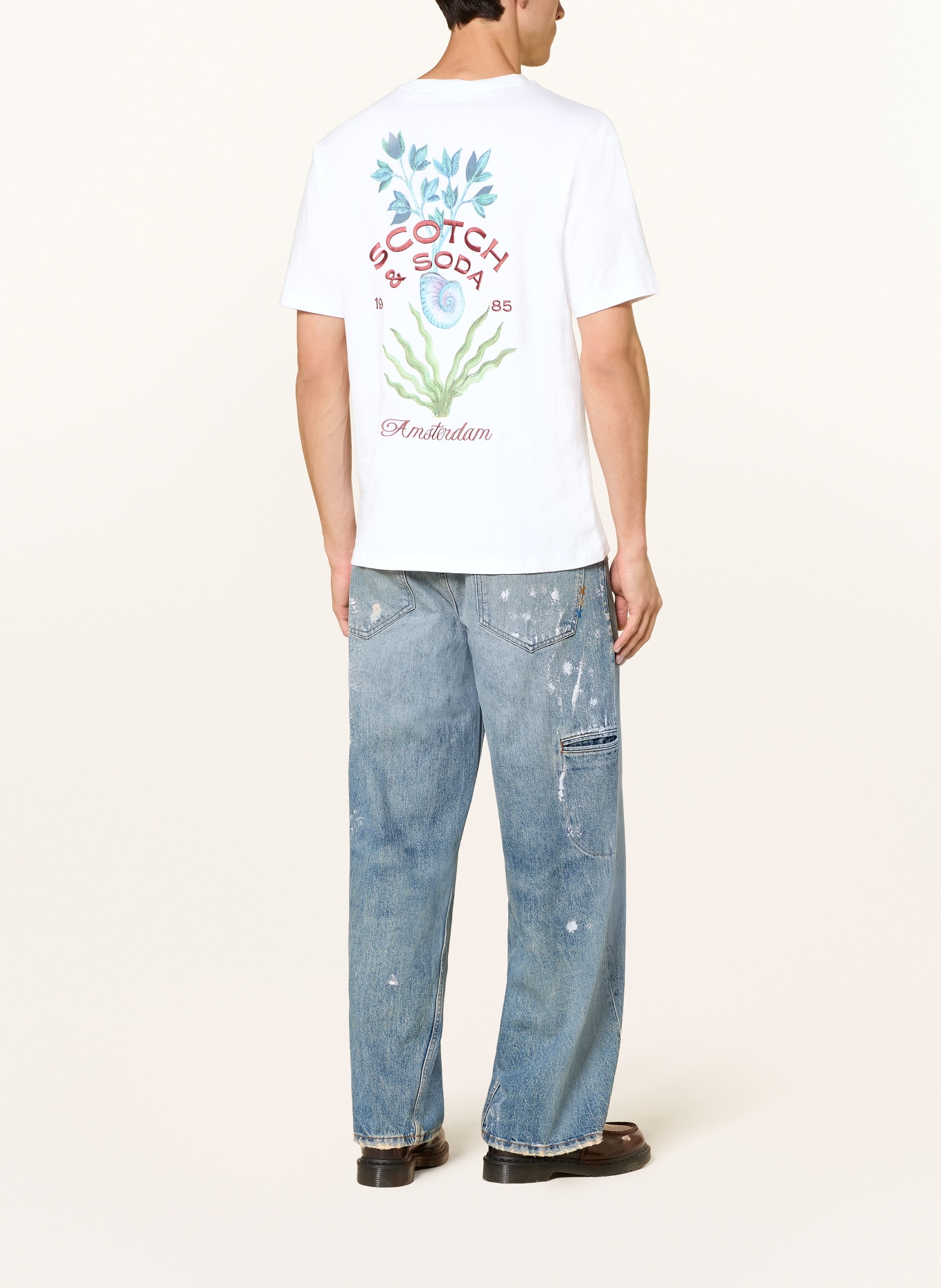 SCOTCH & SODA T-shirt: BLANC / ROUGE / VERT