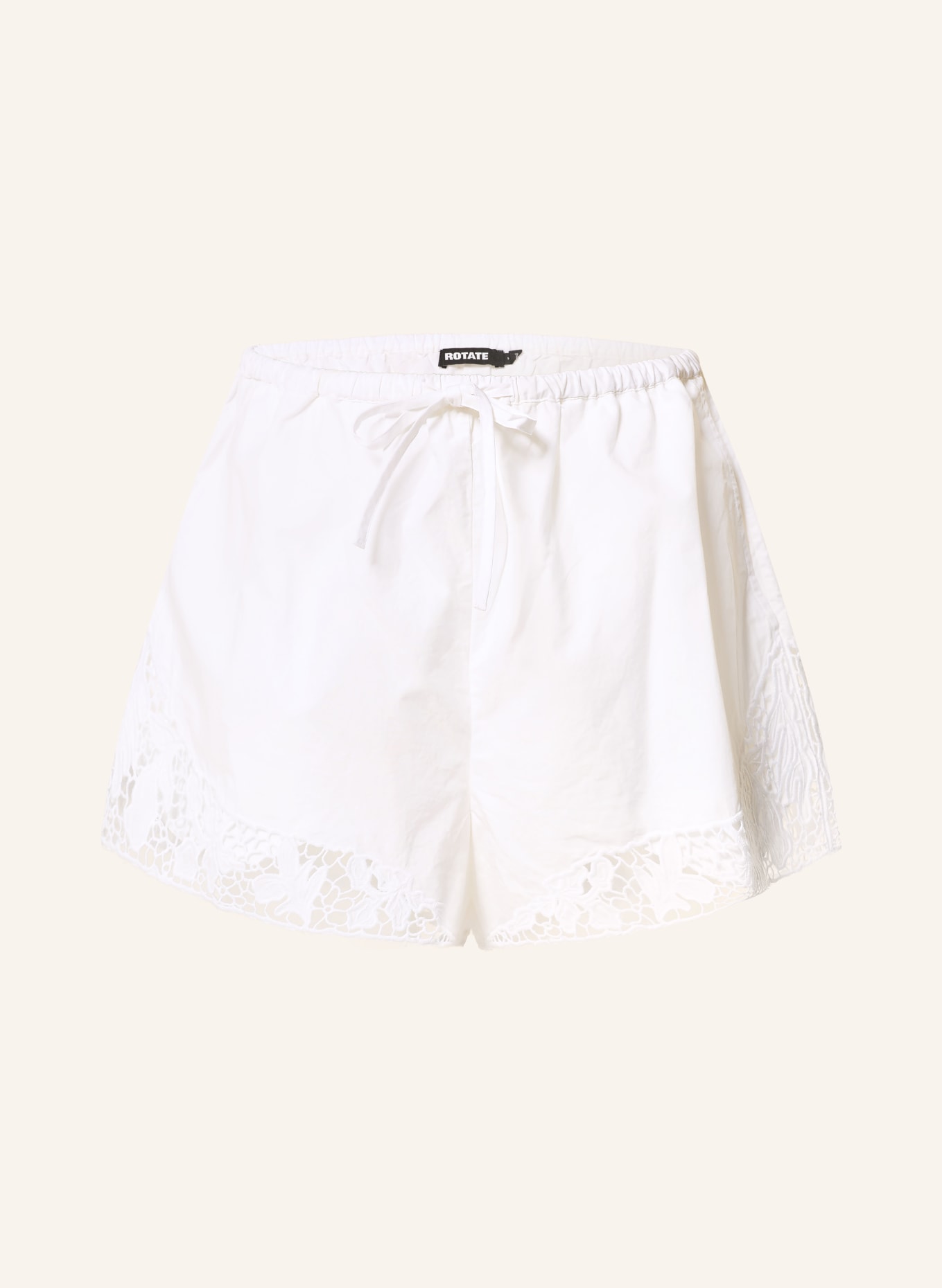 ROTATE Short met opengewerkte kant: WIT
